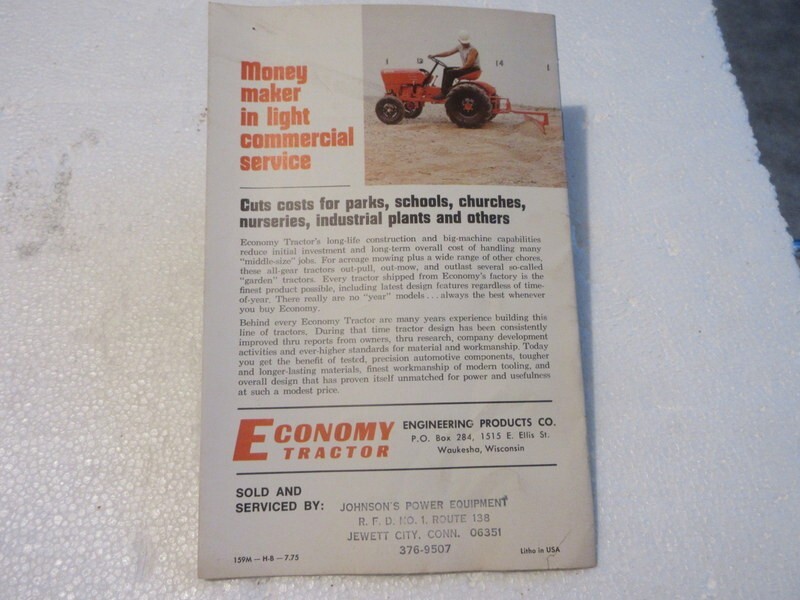 VINTAGE TRACTOR SALES CATALOG ECONOMY