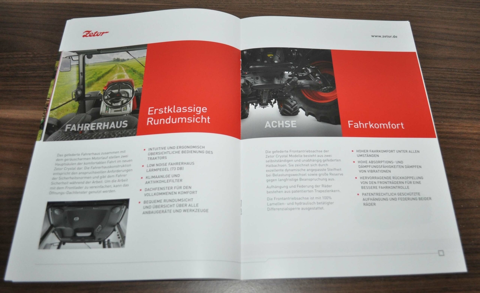 Zetor Crystal Tractor Specification Brochure Prospekt
