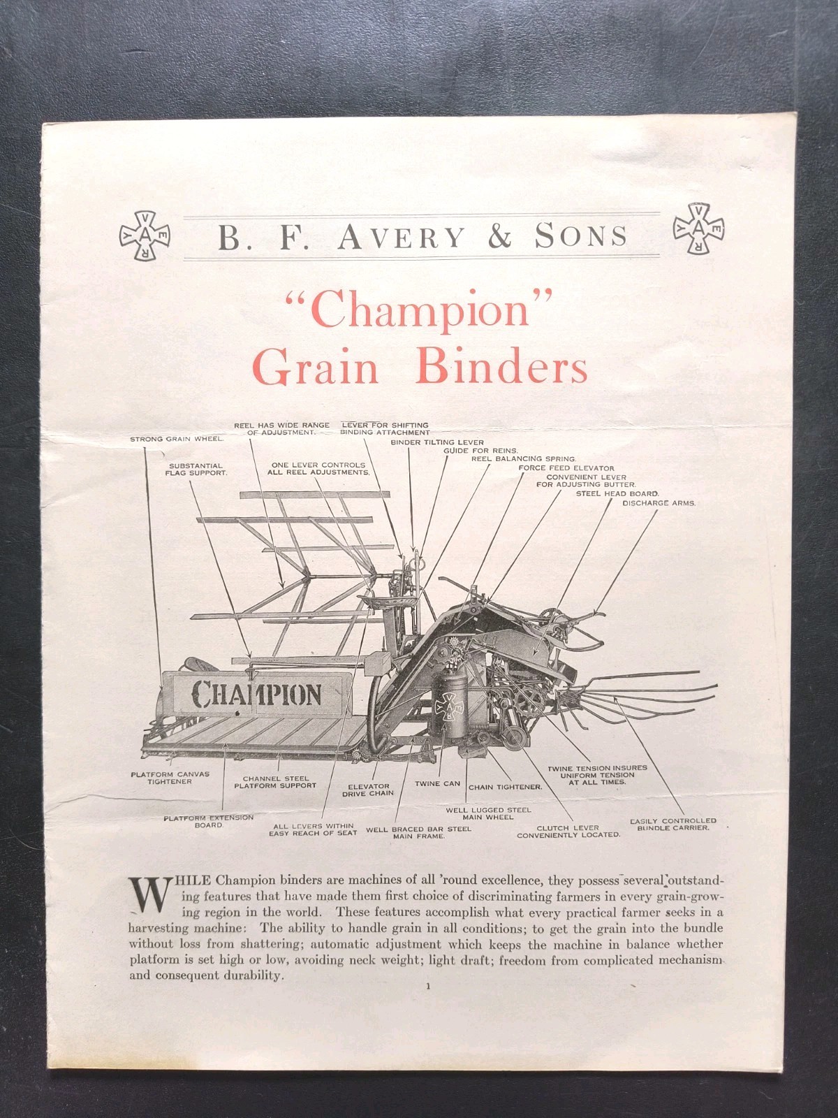 1920s B.F. Avery & Sons Plow And Harvest Co. Dealer Brochure Advertising Catalog