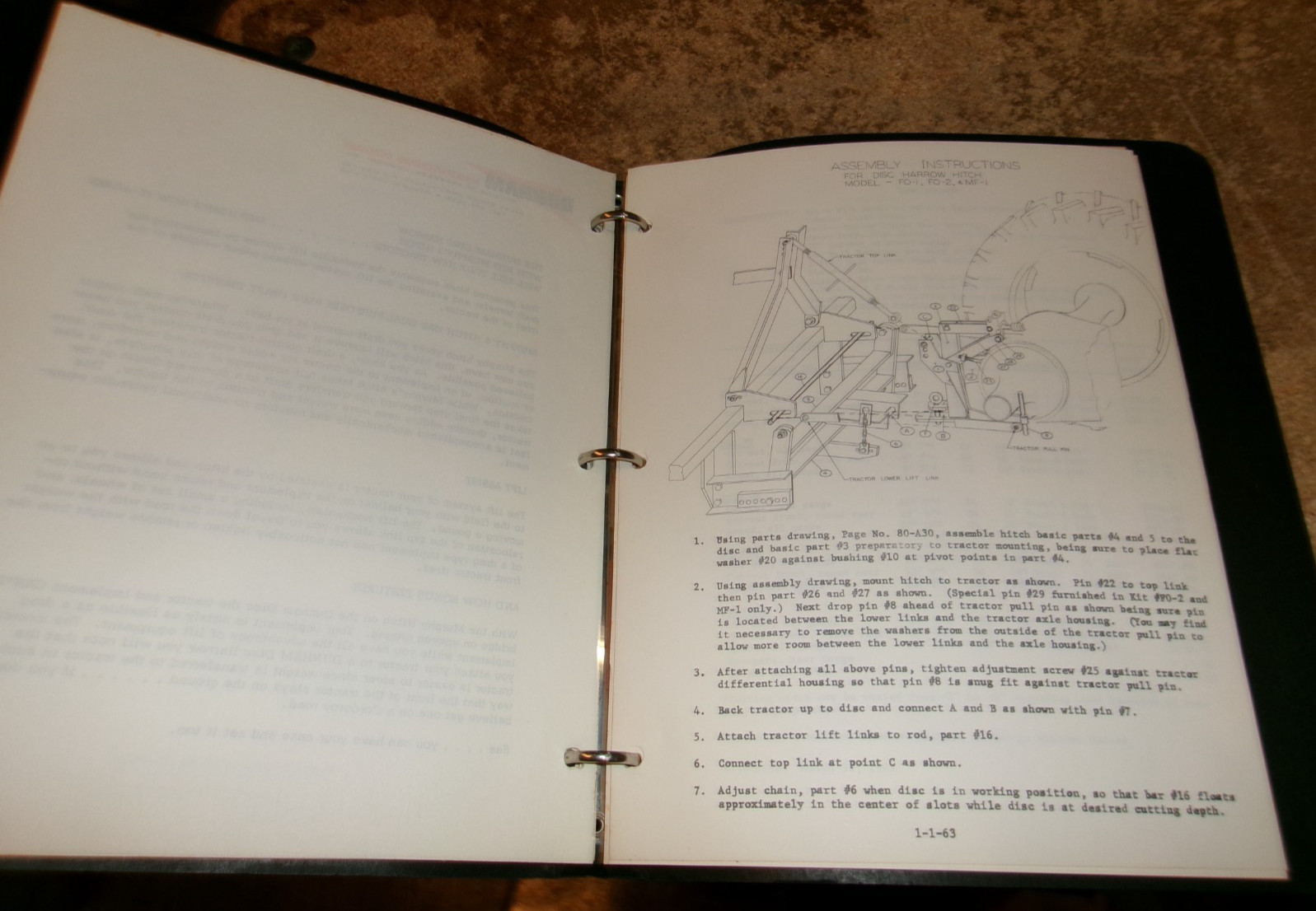 1965 dunham binder with farm equip. + truck bodies price lists + brochures used