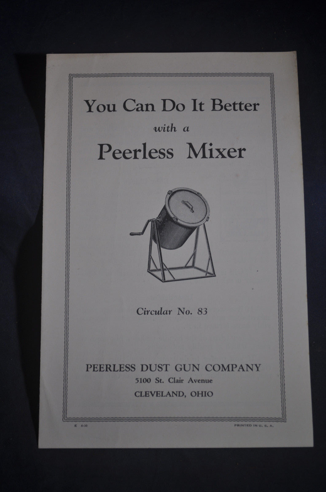 1930 You Can Do Better with a Peerless Mixer – Peerless Dust Gun Company