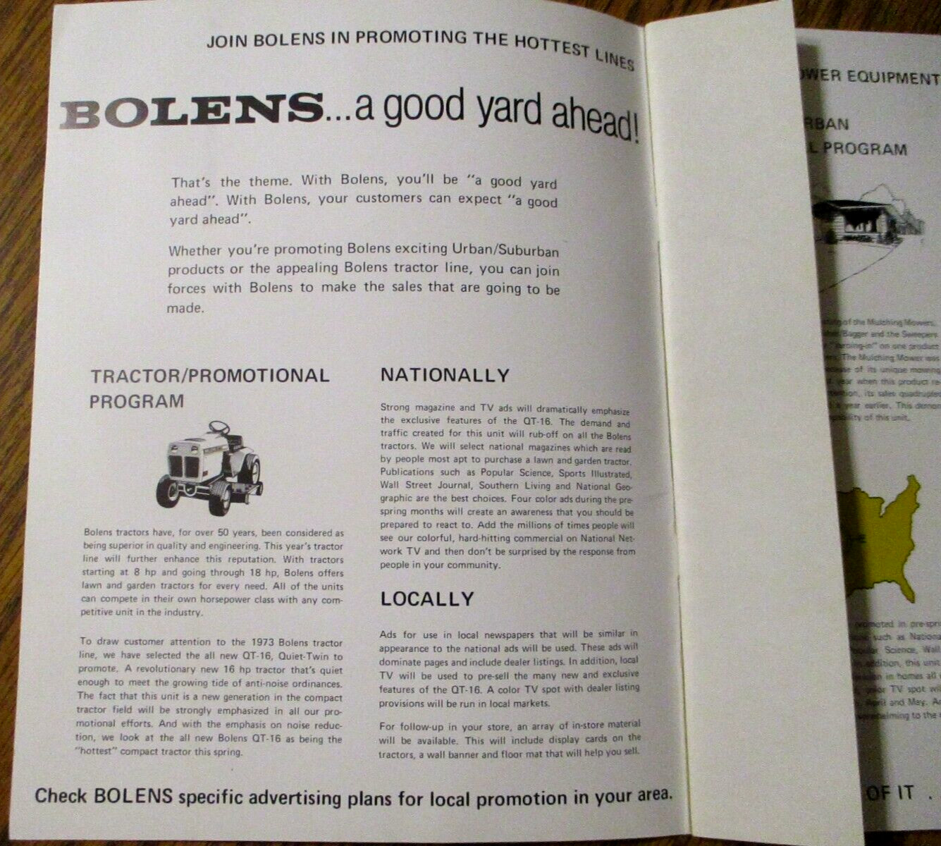 Bolens Lawn Garden Tractor & Attachments & Mowers Dealer Advertising Sales Guide