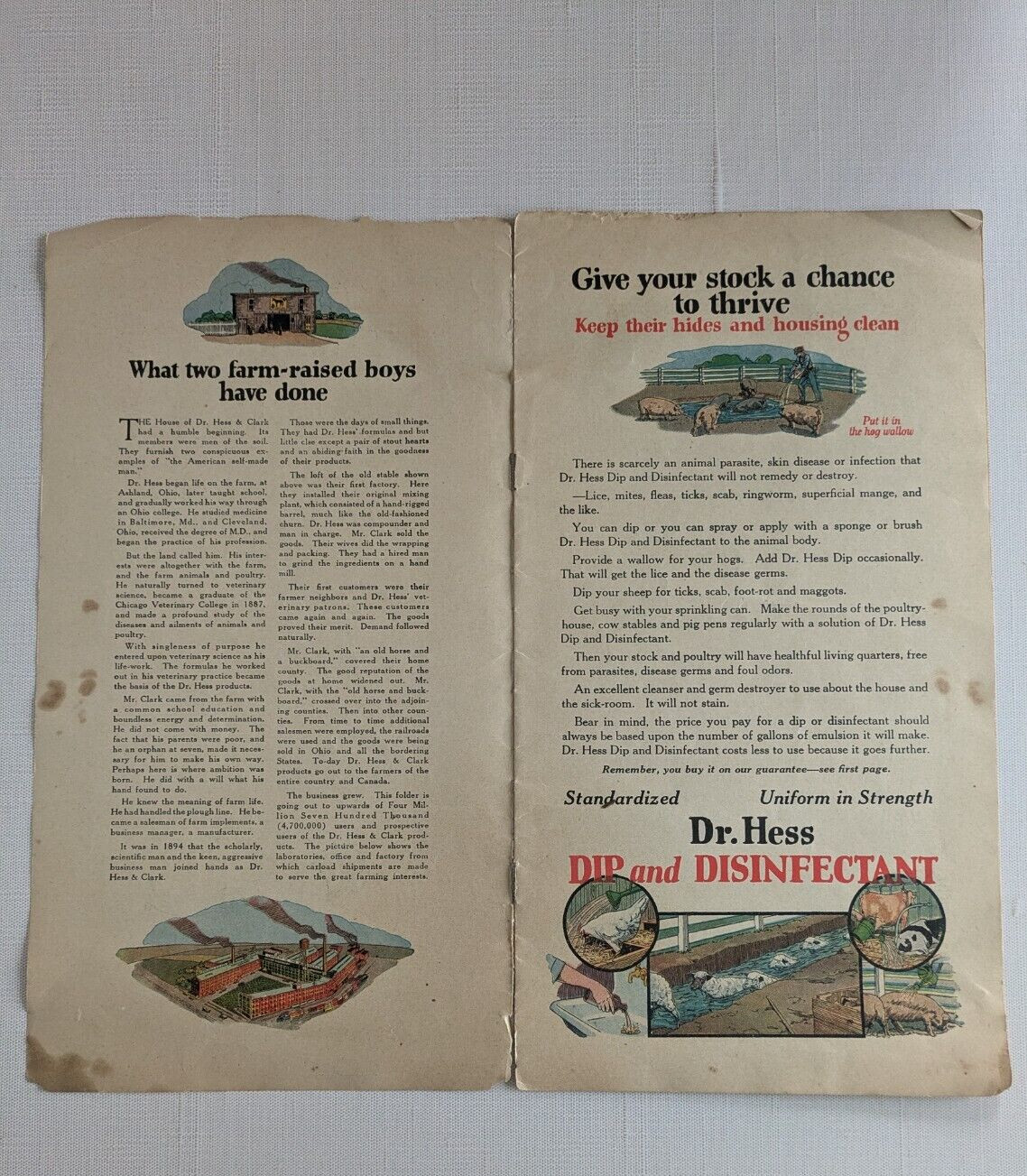 Dr. Hess & Clark Merchandiser Ad Booklet Ashland Ohio