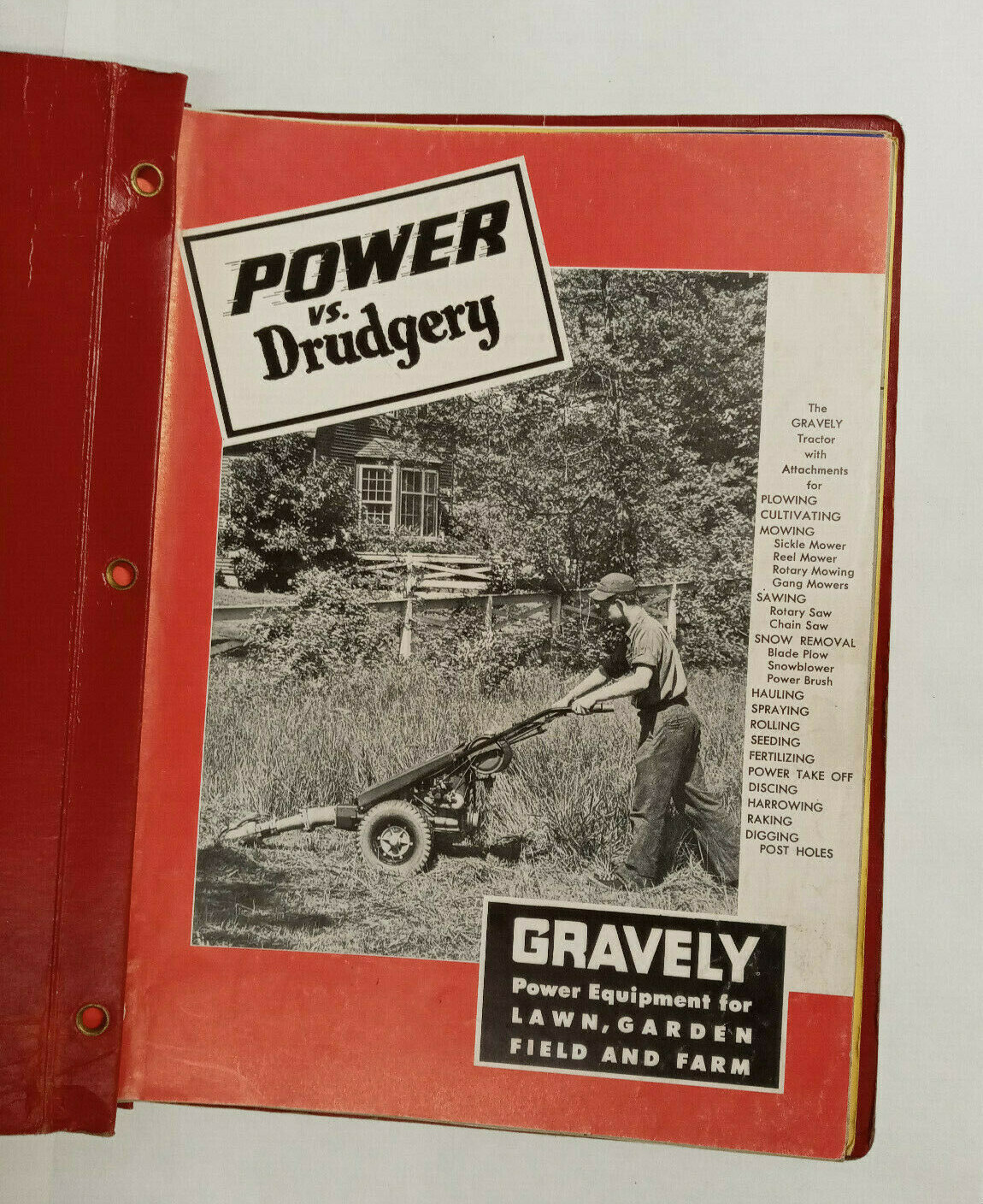 Gravely dealer brochures. 1954. Also includes Woods Ditchwitch Devere Homelite, 
