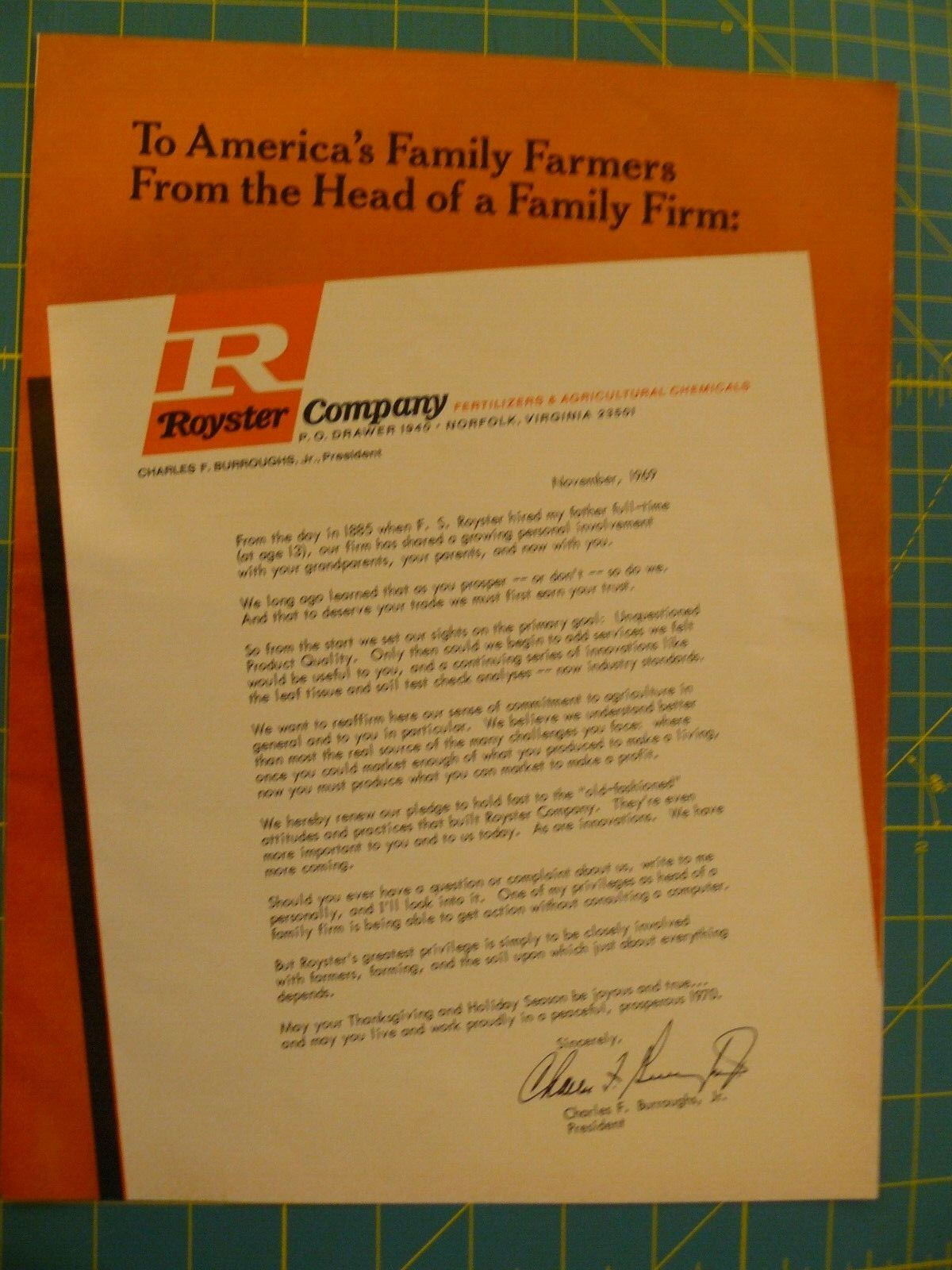 THE FARM QUARTERLY- WINTER 1969-70 -AD- ROYSTER CO. FERTILIZER & AGRICULTURAL