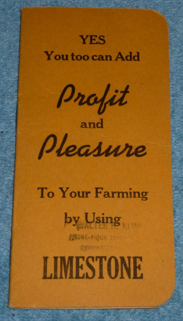 Vtg Piqua Stone Products Co Limestone Ohio Pocket Memo Notebook 1948-49 Calendar