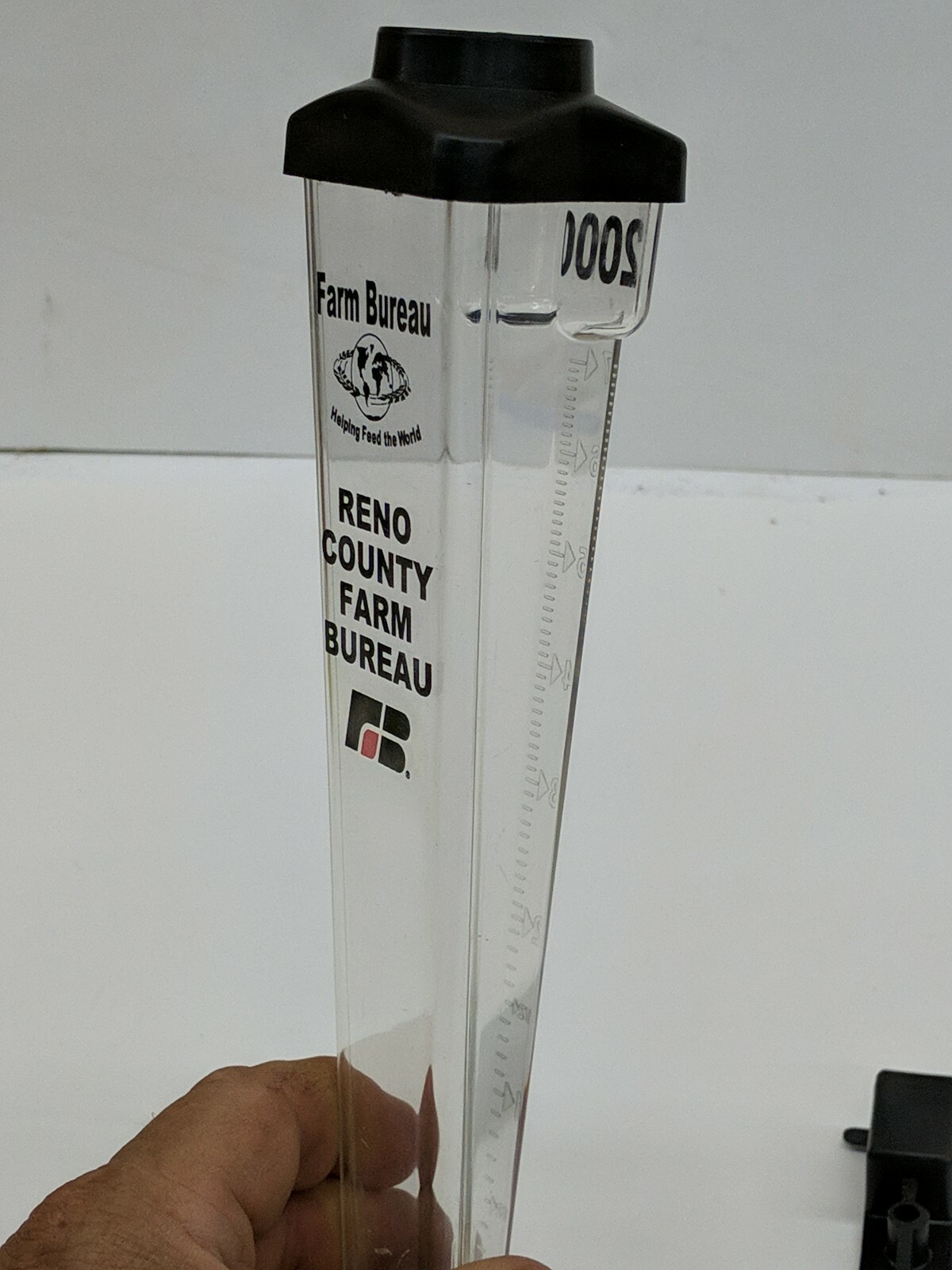 Reno County Farm Bureau Advertising Rain Gauge Kansas Farm AG 2000