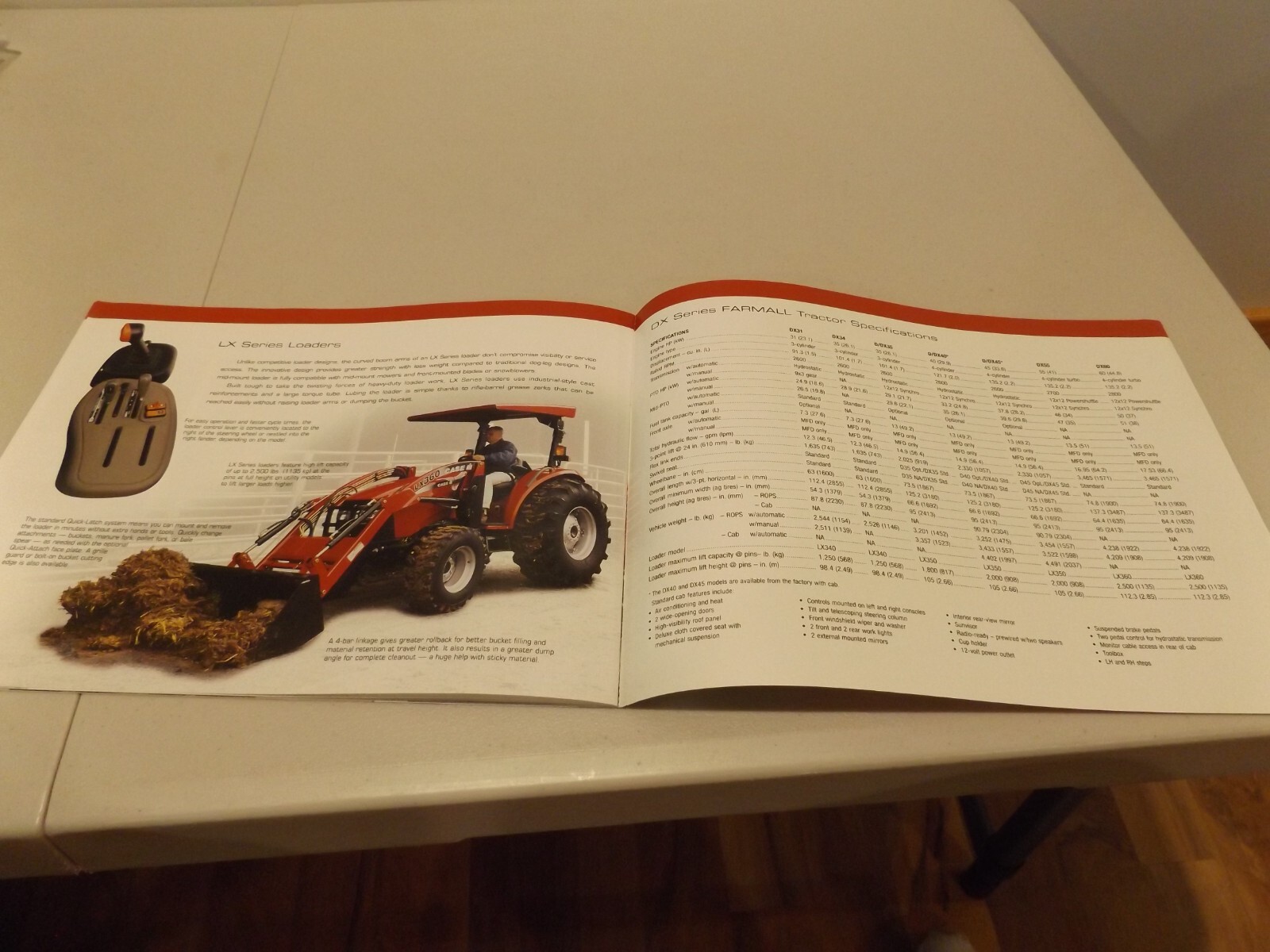 CASE-IH DX SERIES FARMALL TRACTORS, LIT # CIH2010711 2007,