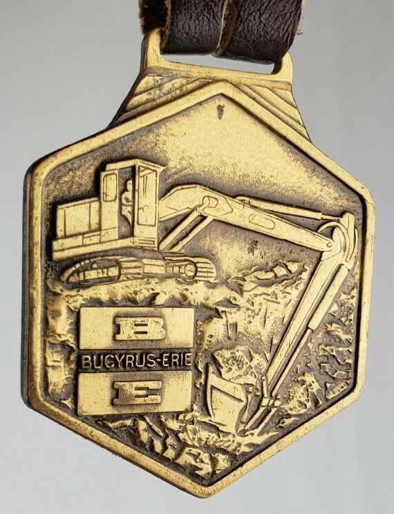Vintage Antique Bucyrus-Erie Binder Machinery Advertising Fob South Plainfield