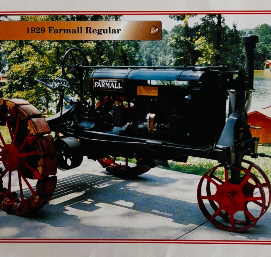 1929 Farmall Regular Antique Tractor 1970-80s Book Print Agriculture C80A