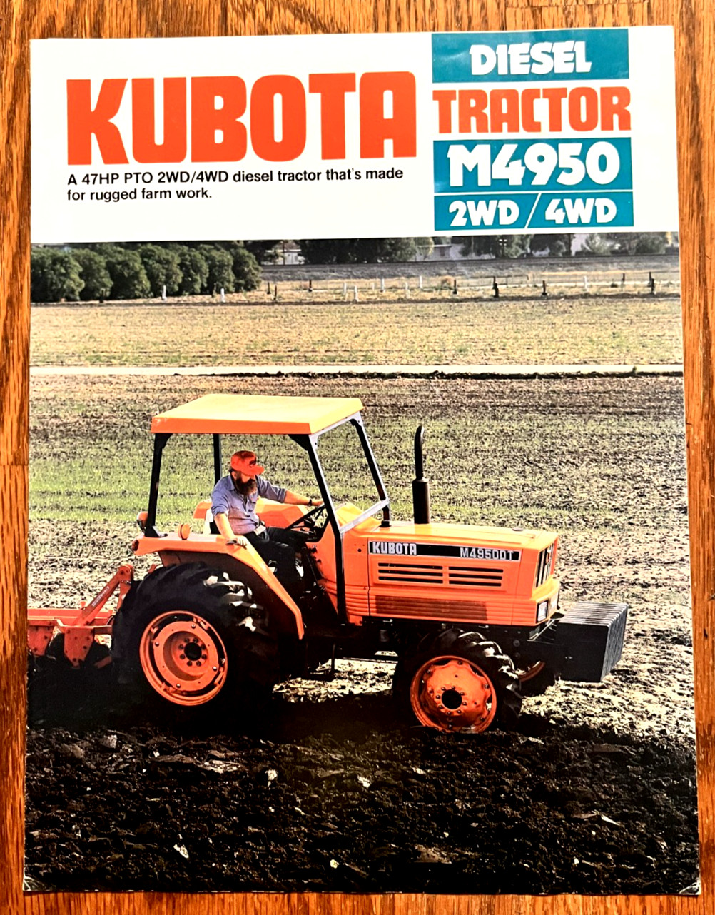 Kubota M4950 Diesel Tractor 2WD 4WD 1985 sales brochure