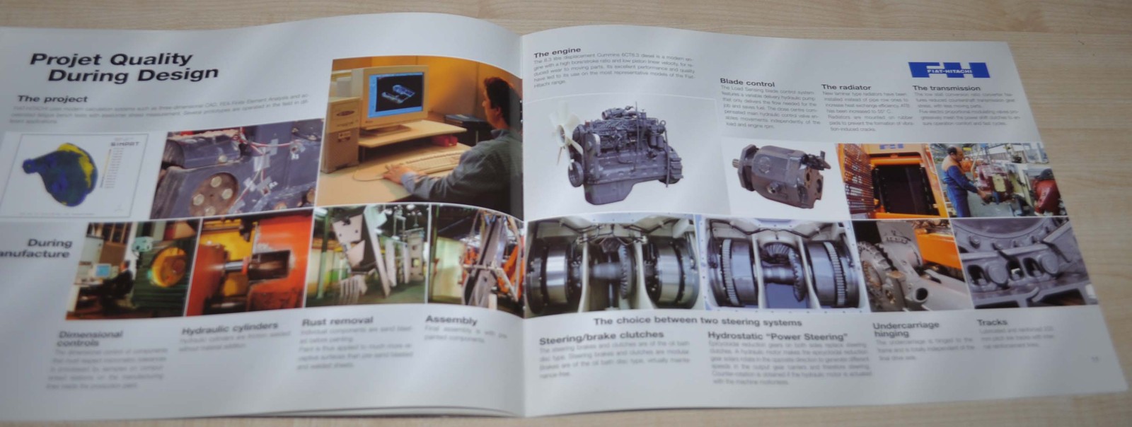FIAT-Hitachi D180 Tractor Bulldozer Machinery Brochure Prospekt