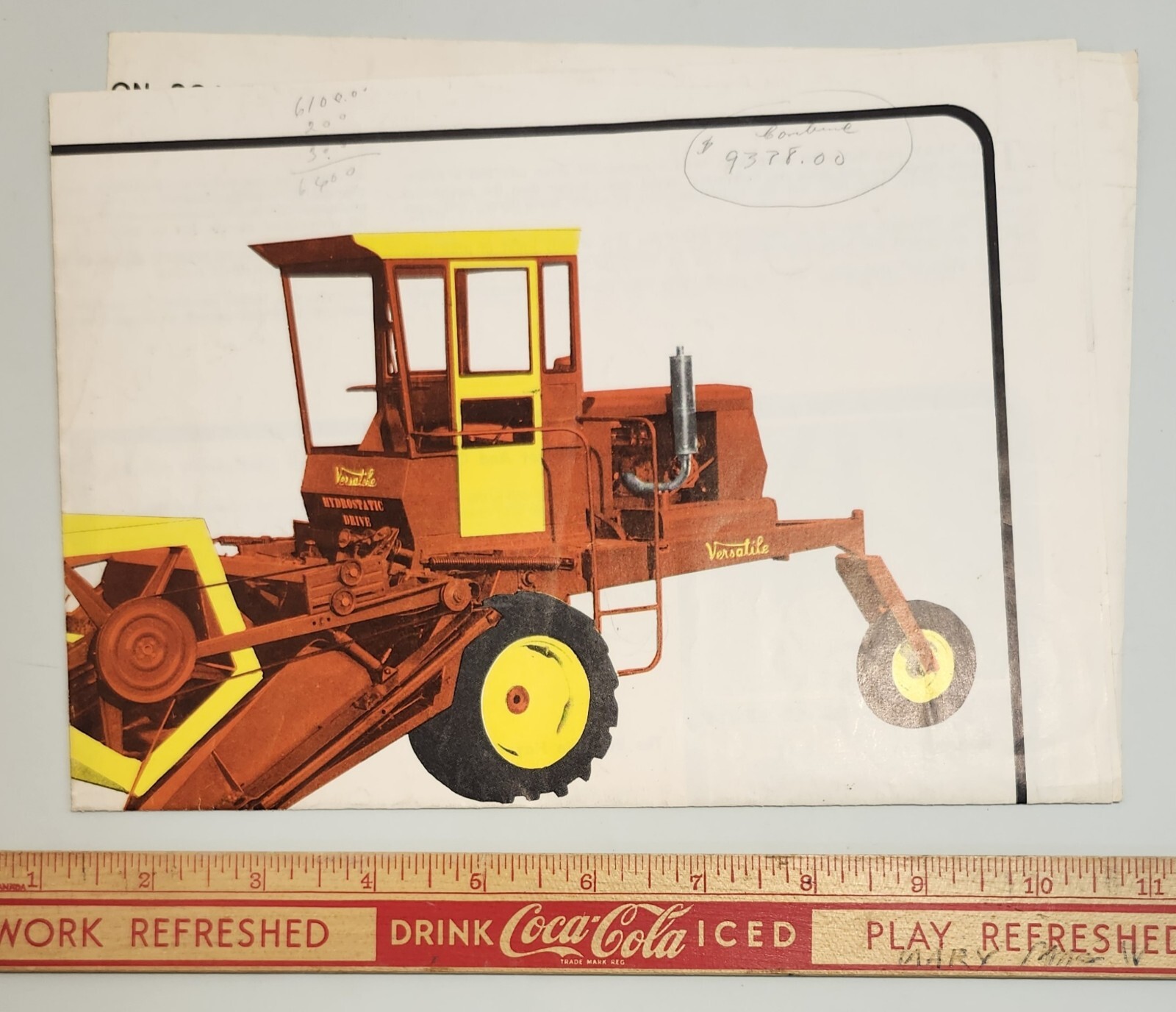 Versatile Hydrostatic 400 Tractor Vintage Advertising Brochure Poster Canada