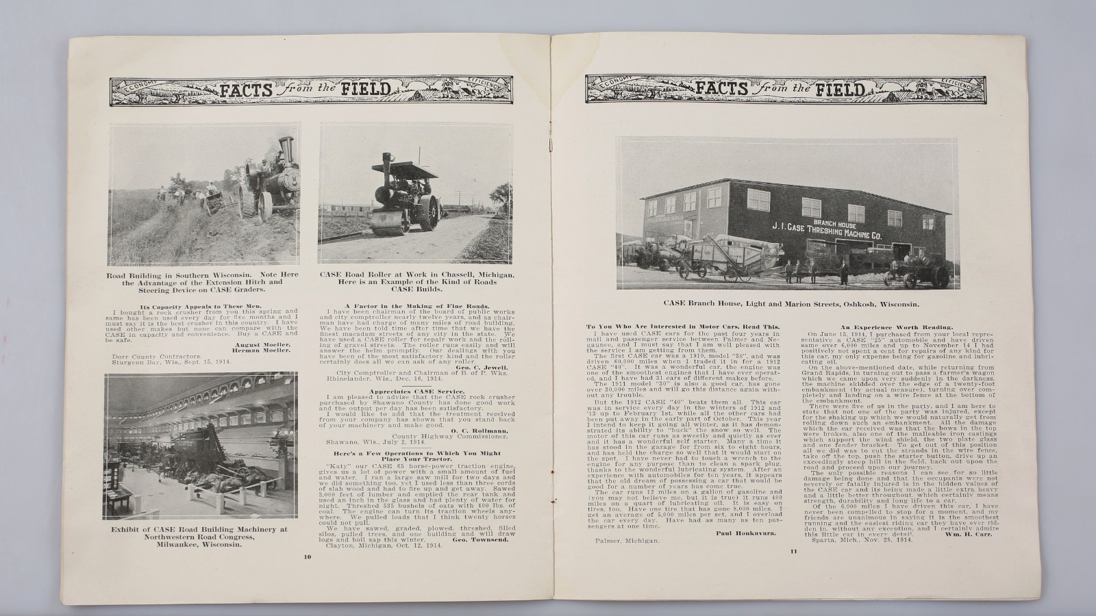 Vintage 1915 J.I. Case Facts From The Field Booklet Racine Wisconsin