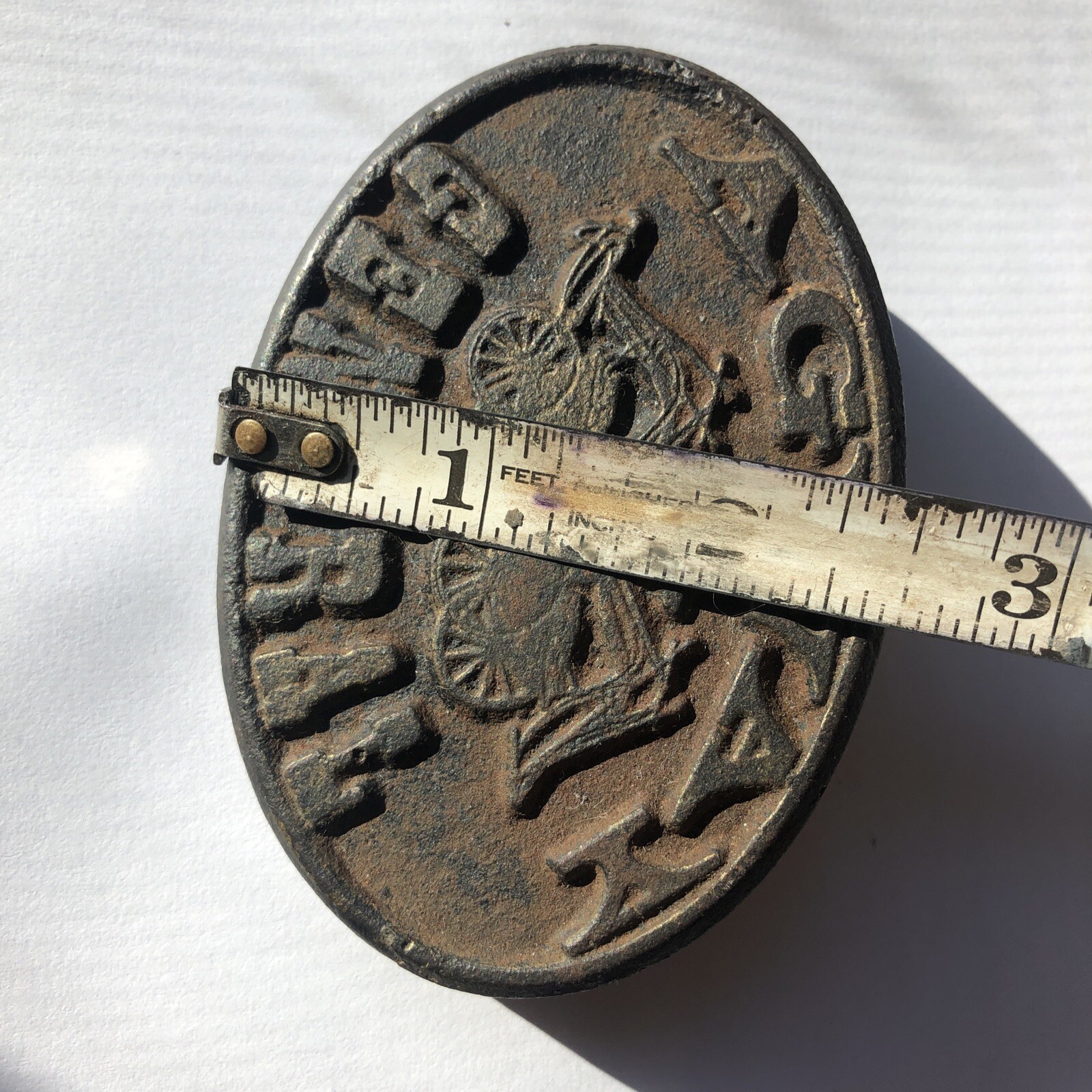 CAST IRON AGWAY GENERAL ANTIQUE FARM EQUIPMENT ADVERTISING PAPERWEIGHT