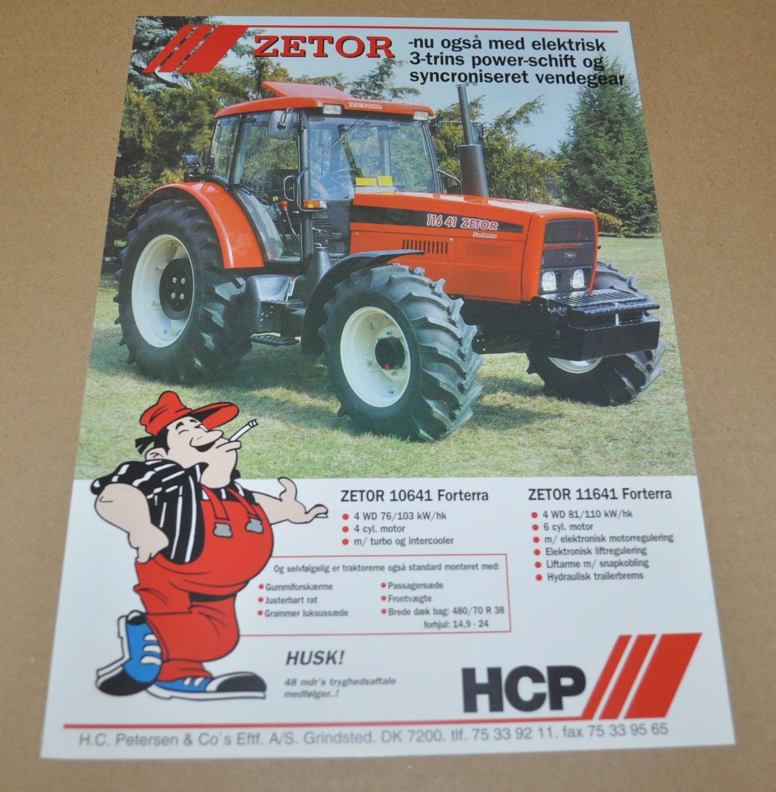 Zetor 10641 11641 Tractor Specification Brochure Prospekt DK
