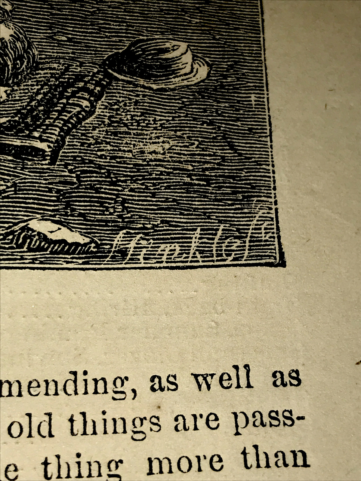 1873 ROAD MENDING Farm Engraving Advertising 8×11