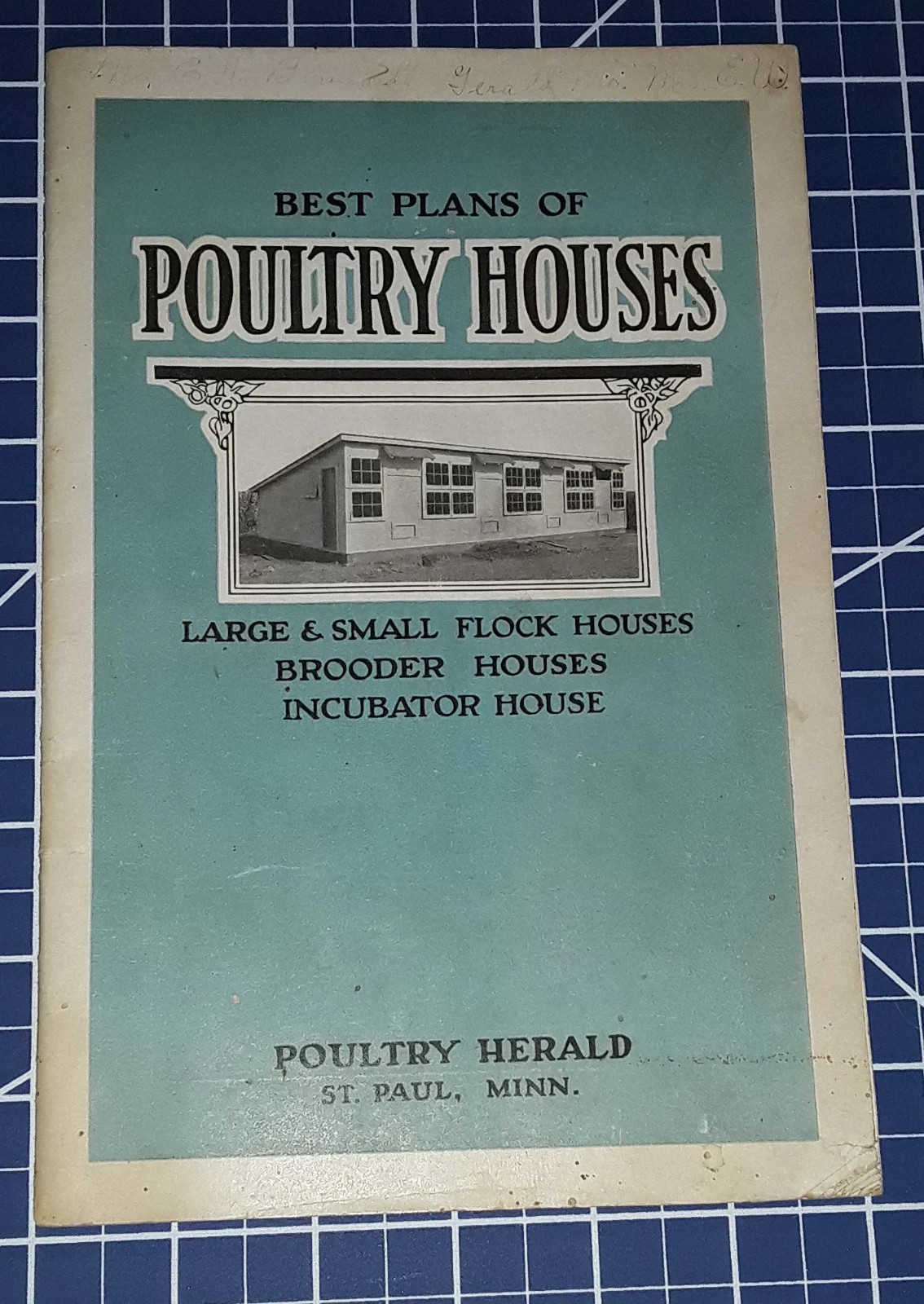1923 POULTRY HERALD Booklet Best Plans of Poultry Houses Hen Farm Book Chicken