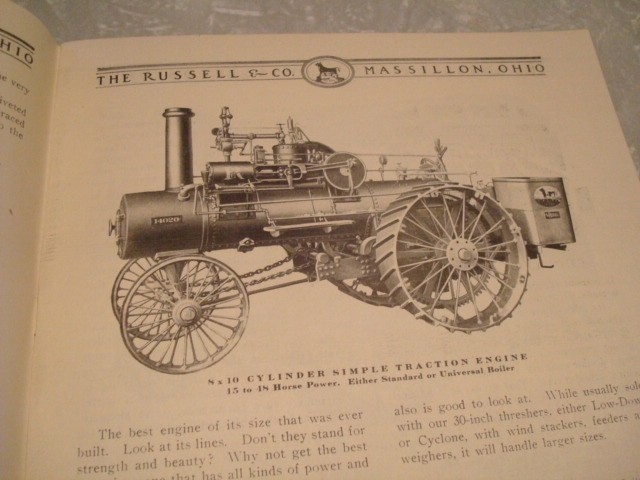 THE RUSSELL & CO ENGINES AND THRESHING MACHINERY CATALOG, STEAM TRACTORs 1912