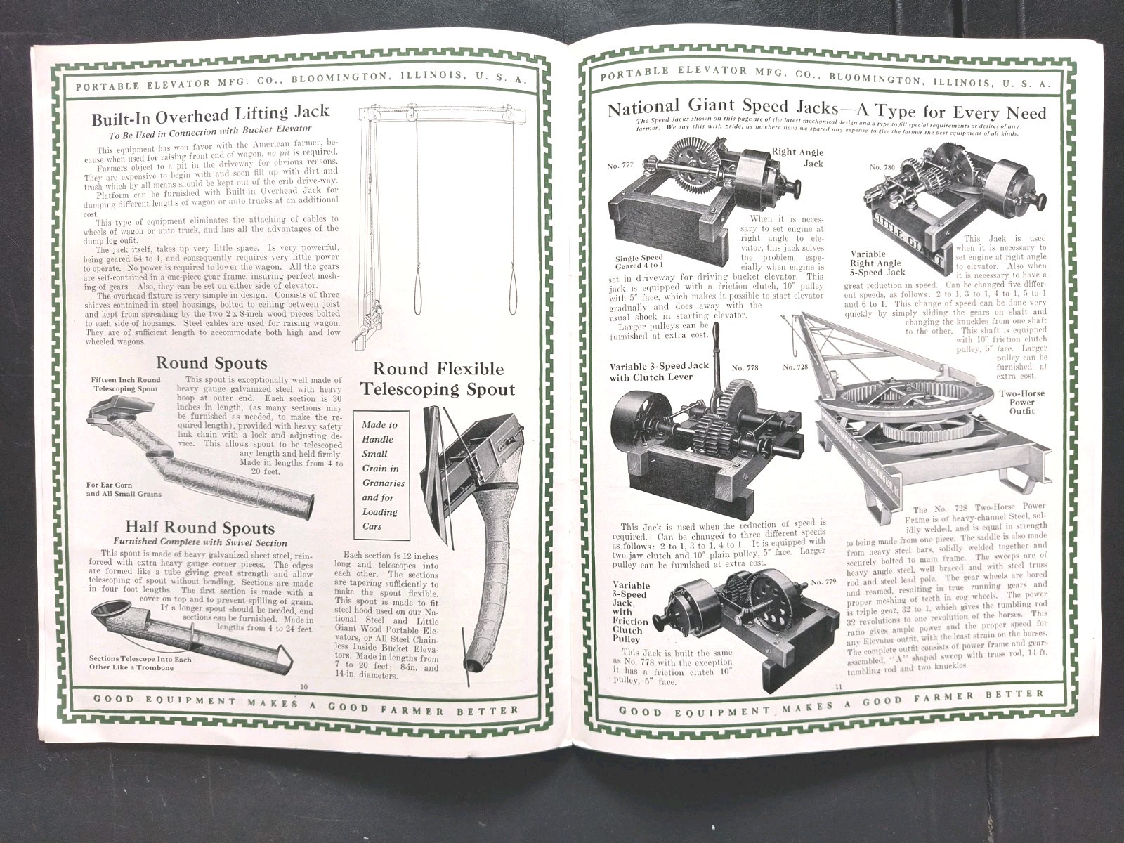 1927 Portable Elevator Mfg Farm Equipment Advertising Sales Letter Brochure Lot