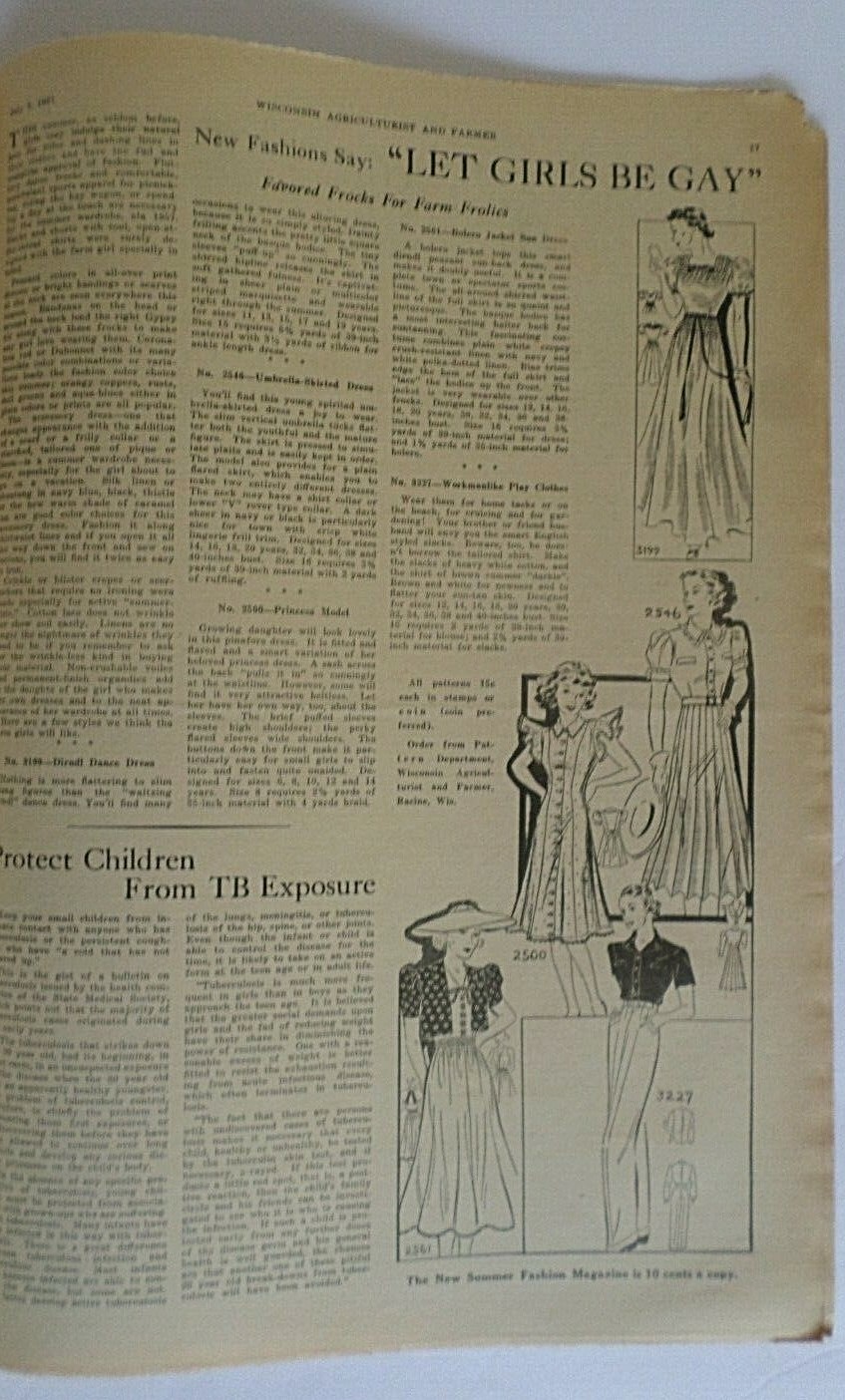Vintage Wisconsin Agriculturist and Farmer Magazine July 3 & Sept 25, 1937 Issue