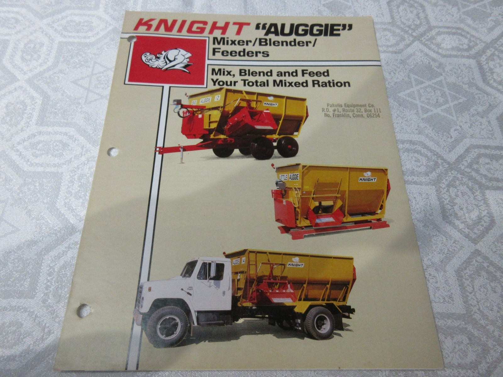 Knight Auggie Mixer, Blender & Feeders Sales Brochure 6 Page