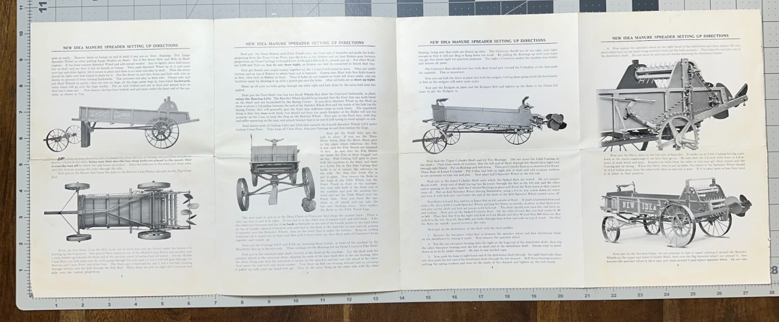 New Idea Spreader Co Checking Sheets Instructions Repair List Envelope