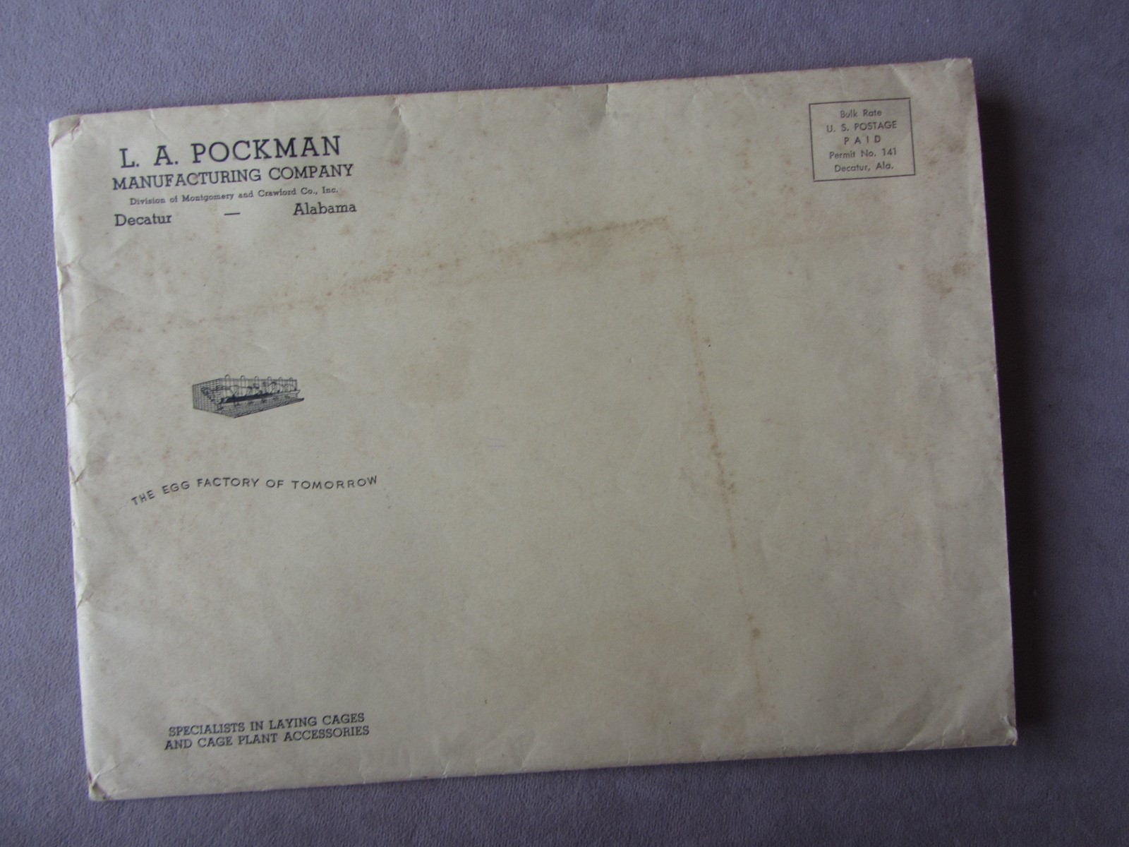 Vtg 1960 Pockman’s Famous Poultry Egg Laying Cages & Equipment Catalog Alabama