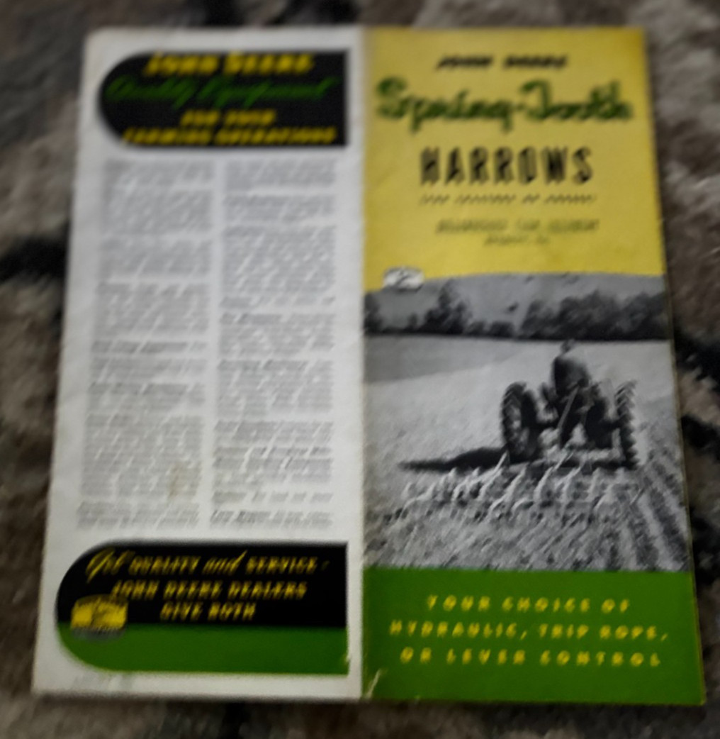 John Deere Spring Tooth Harrows for 1952 Brochure DCPA26