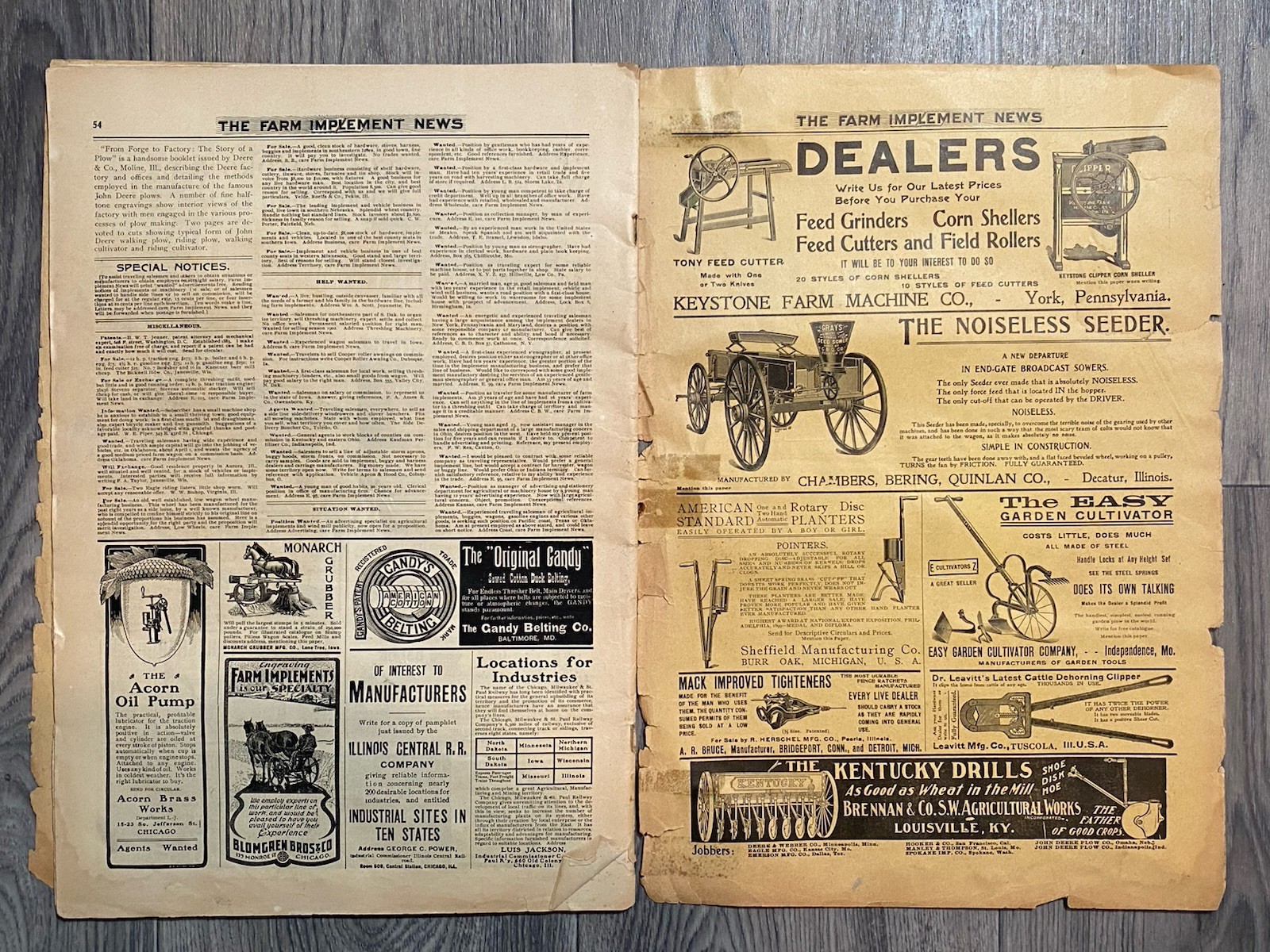 1902 The Farm Implement News Advertising Newspaper Chicago Masonic Temple
