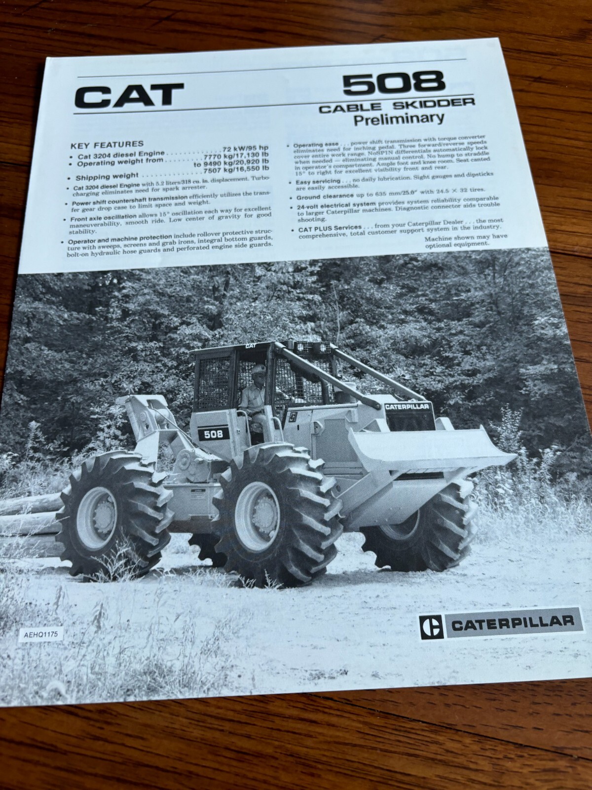 Caterpillar CAT 508 Cable Skidder Brochure FCCA24
