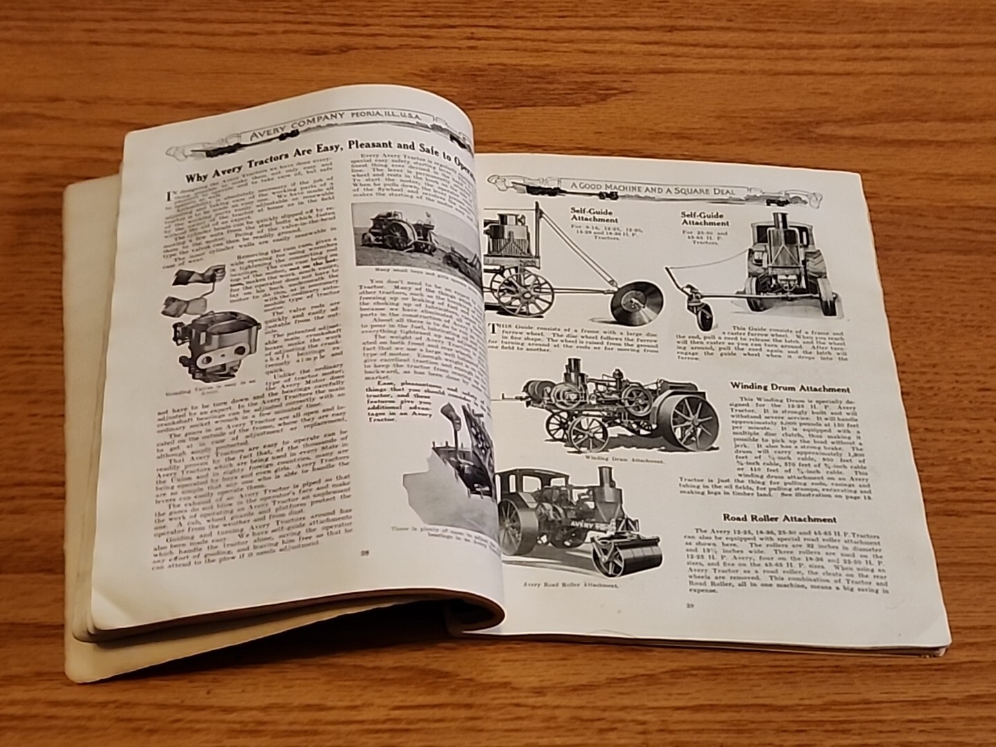 1921 Avery Engine Thrasher Tractor Dealer Catalog Brochure Peoria IL 96 Pages