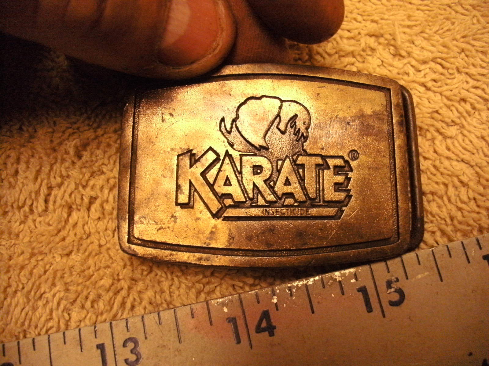 Karate Insecticide Brass Belt Buckle, For Cotton Plants, ICI Agriculture Product