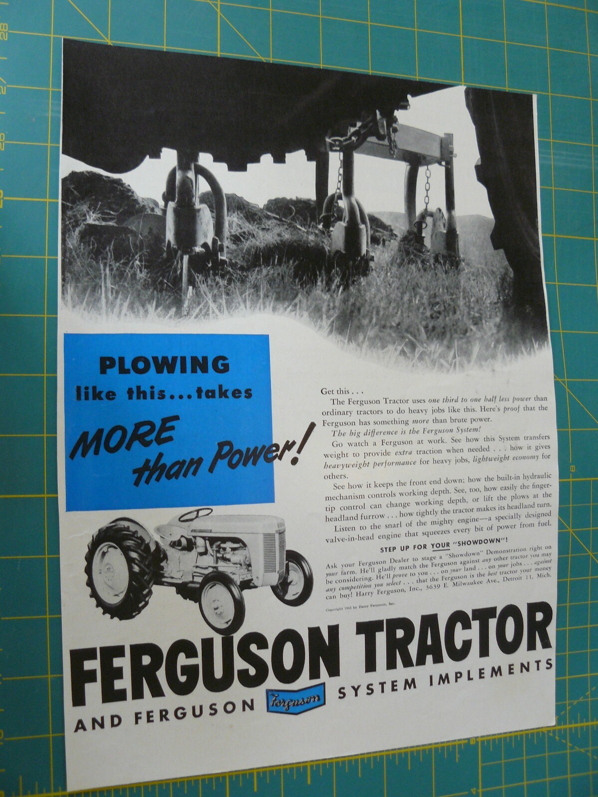 THE FARM QUARTERLY- SUMMER 1957-AD- FERGUSON TRACTOR & IMPLEMENTS / Detroit, MI