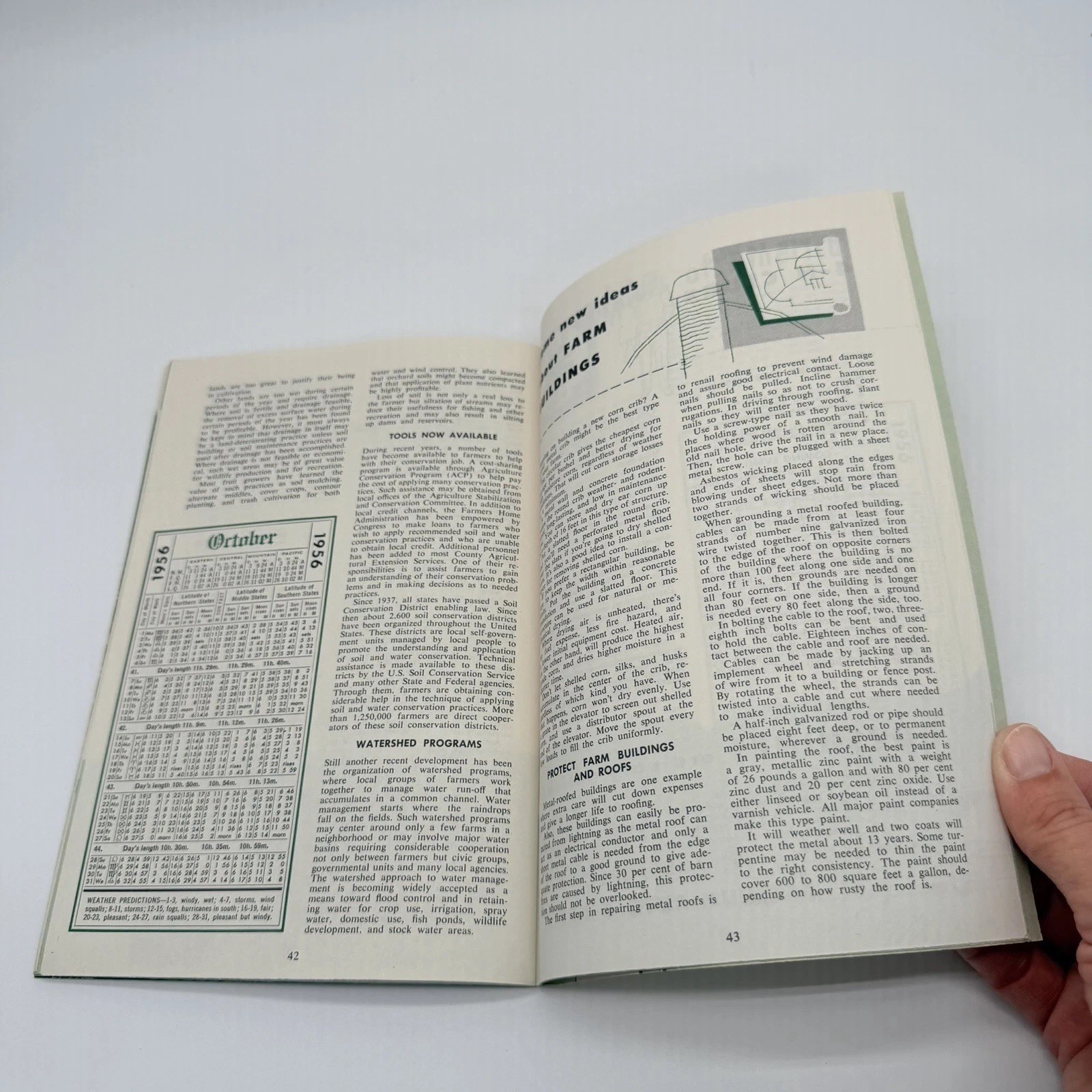 Vtg 1956 Farm Book & Almanac – Cities Service – 50s Tractor Gas Oil Agriculture