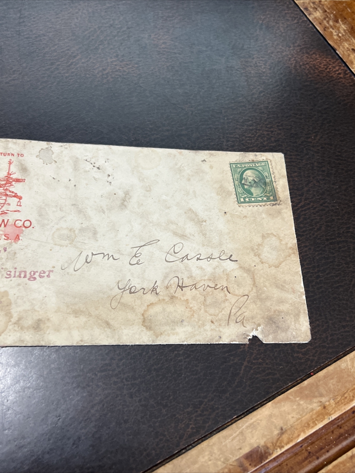 Vintage Farm Agriculture Envelope York Pa Leroy Plow Co NY
