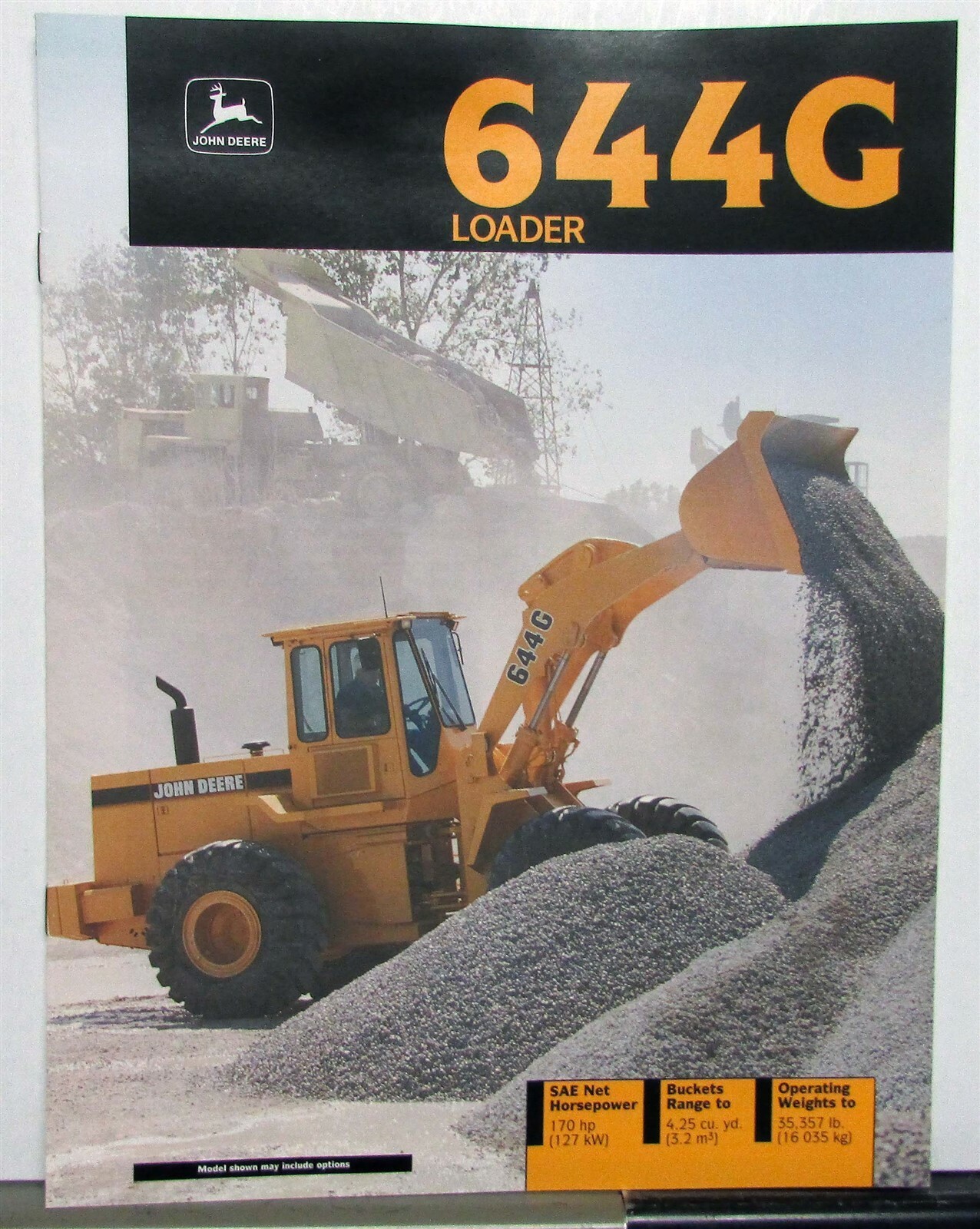 1993 John Deere 644G Loader Specifications Construction Sale Brochure