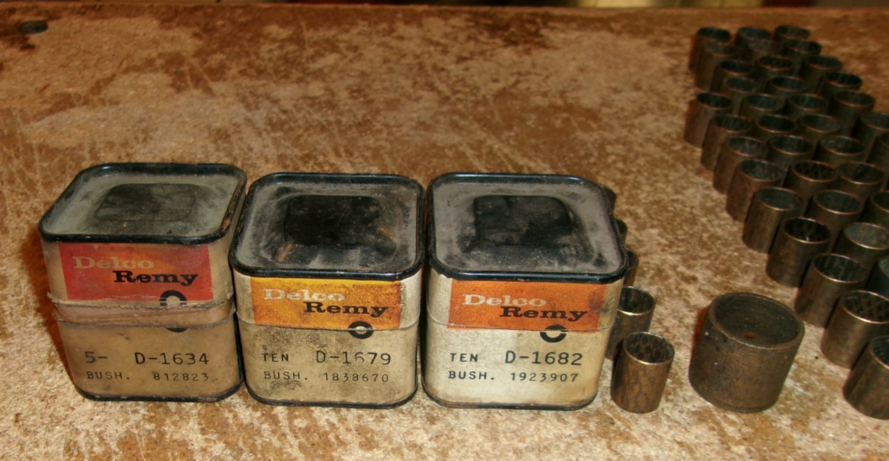 large lot delco-remy assorted size starter bushings new