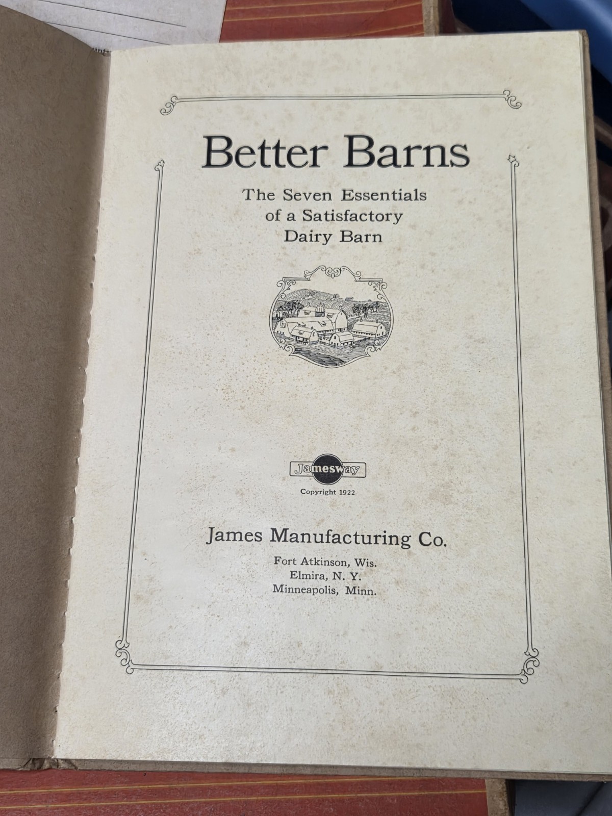 1922 Original Jamesway BETTER BARNS Cattle Livestock Dairy Building Book