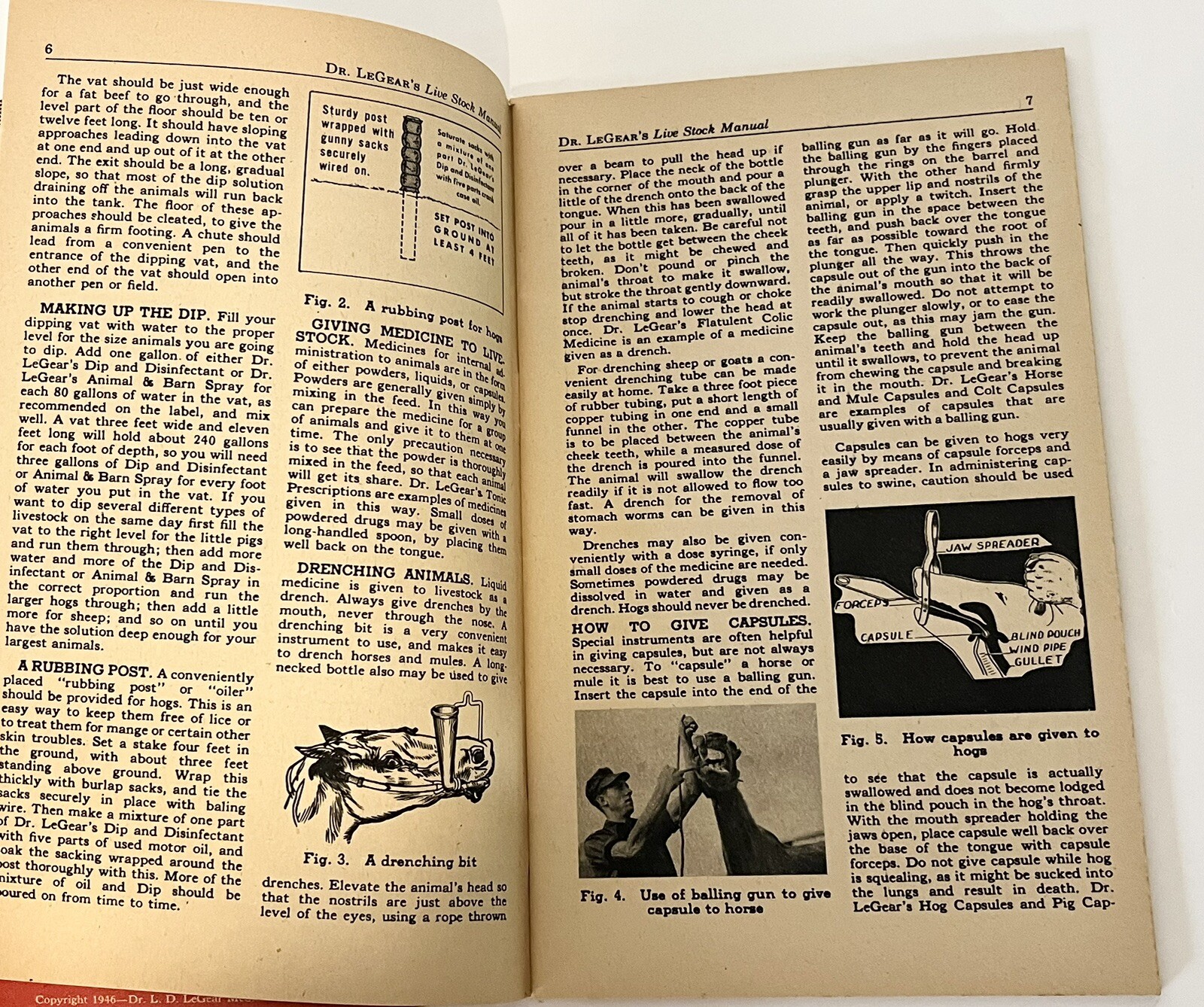 Dr. LeGear&rsquo;s Booklet Poultry Guide Live Stock Manual Horses Sheep 1940&rsquo;s LOT 2