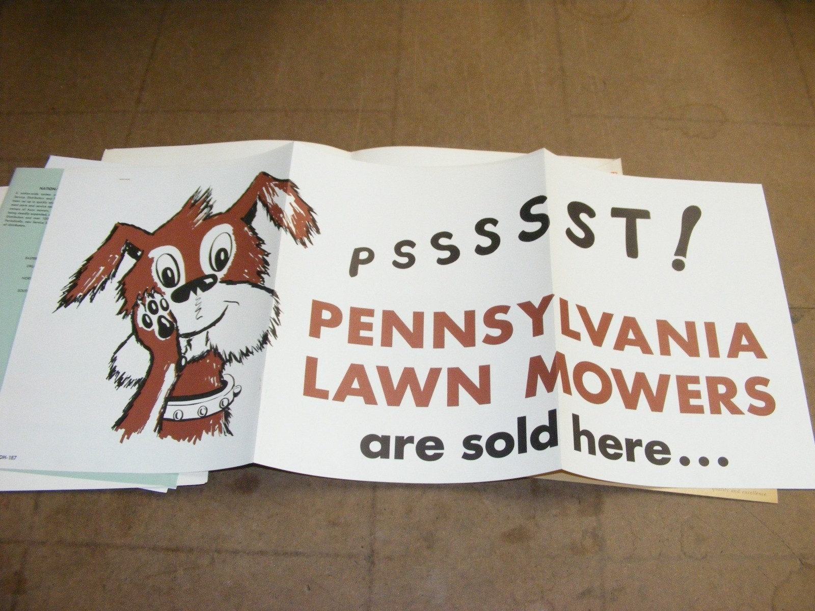 1962 Pennsylvania Mowers Advertising Folder , Sales Broshures Catalog NICE COND