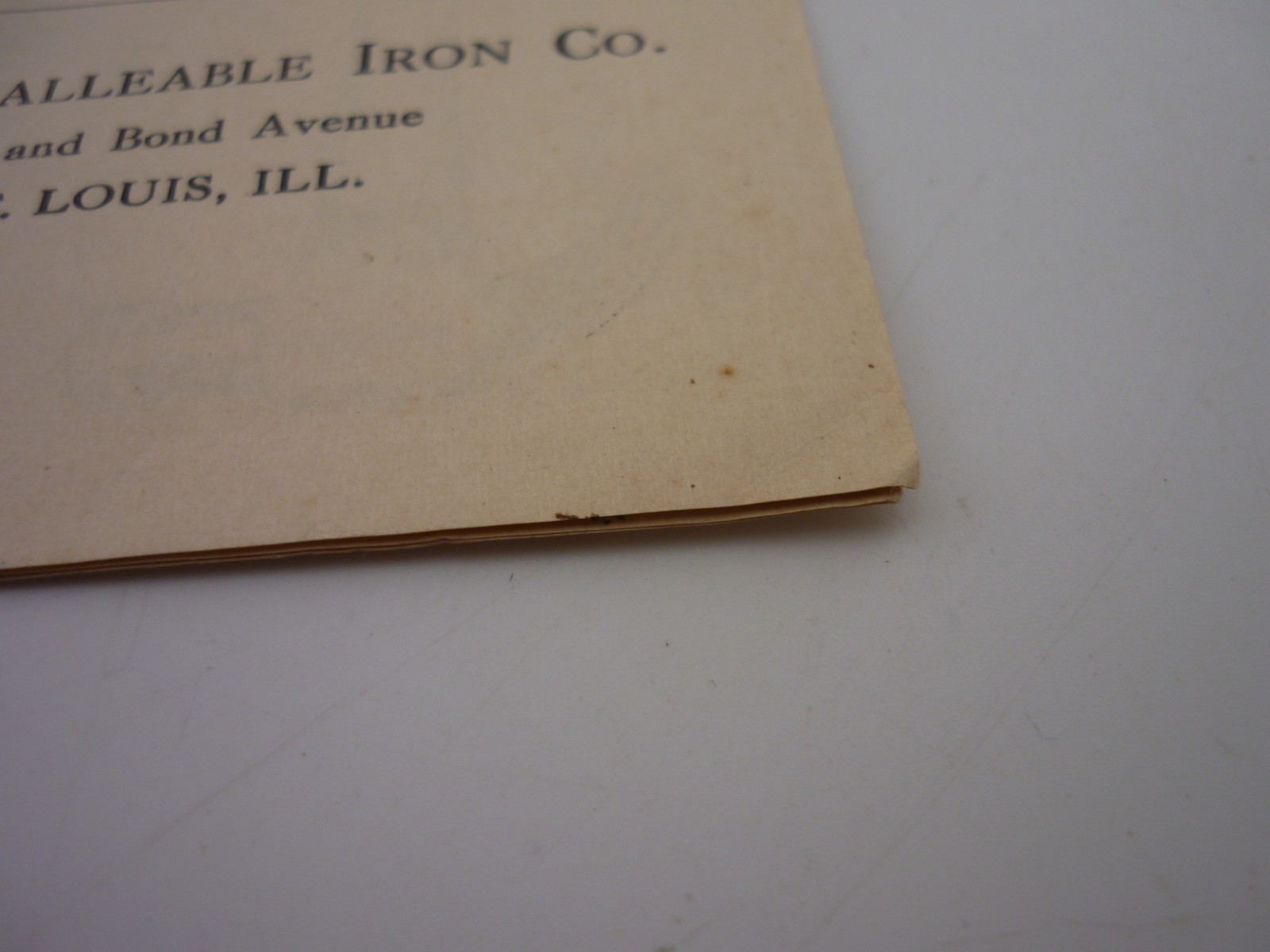 1920s Southern Malleable Iron Co Farm Hardware Trade Catalog Order Blank IL