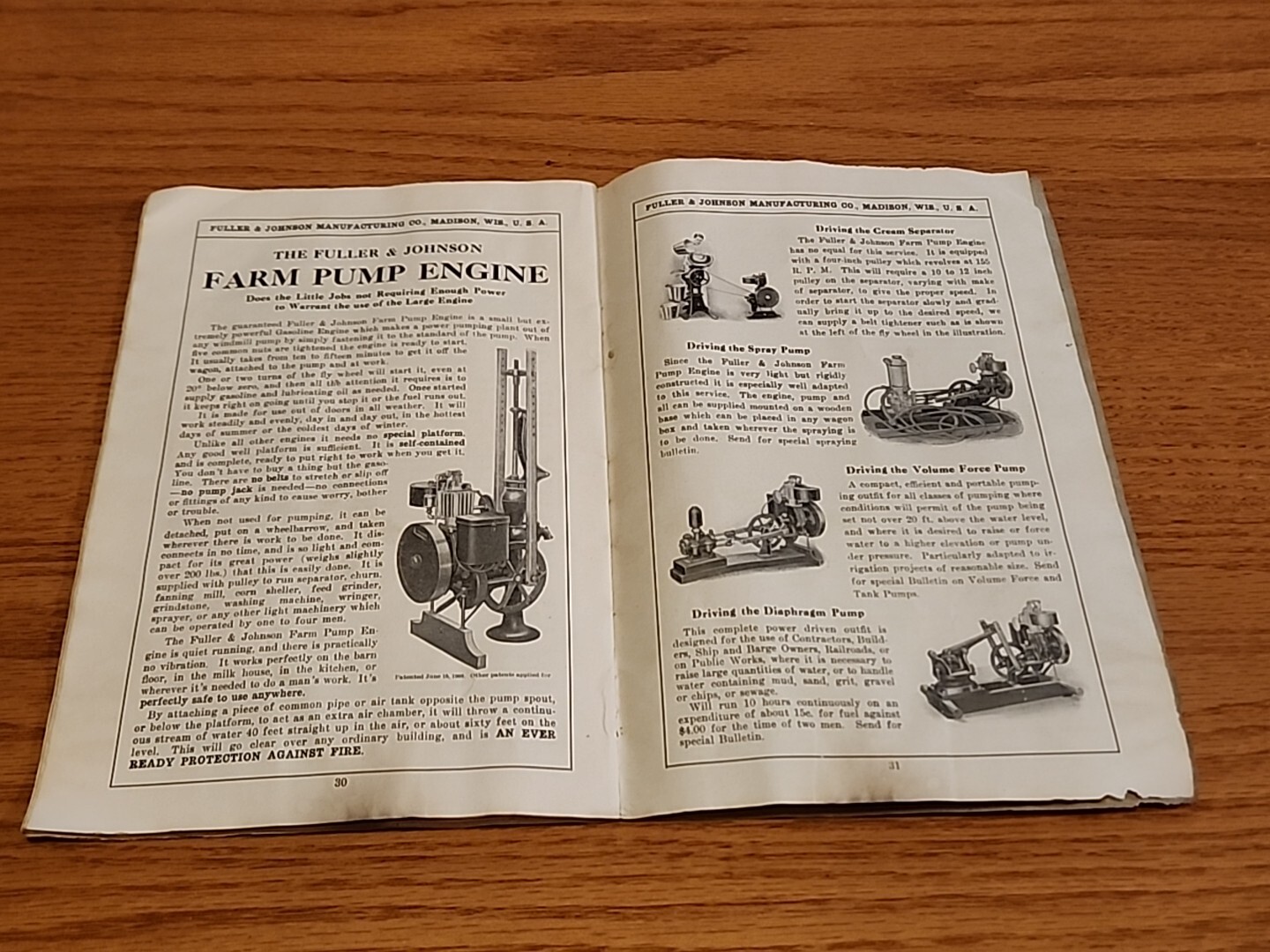 Fuller Johnson Double Efficiency Gasoline Engines Madison WI