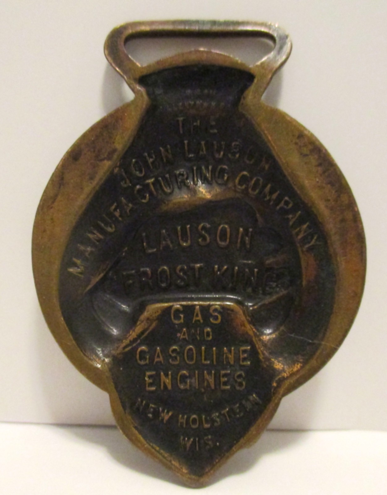 VINTAGE John Lauson Mfg Company Frost King Hit & Miss Engines Watch Fob Grammes