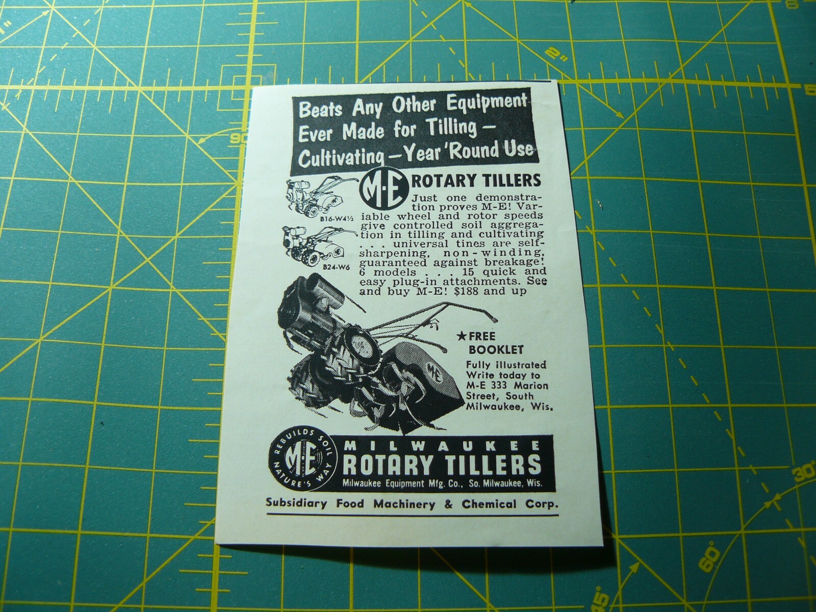 The FARM QUARTERLY -Autumn 1953 – MILWAUKEE ROTARY TILLERS / Milwaukee, WIS