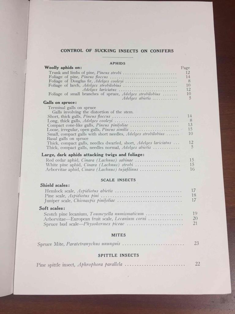 Vintage 1937 MSU Michigan State College Controlling Sucking Insects on Conifers