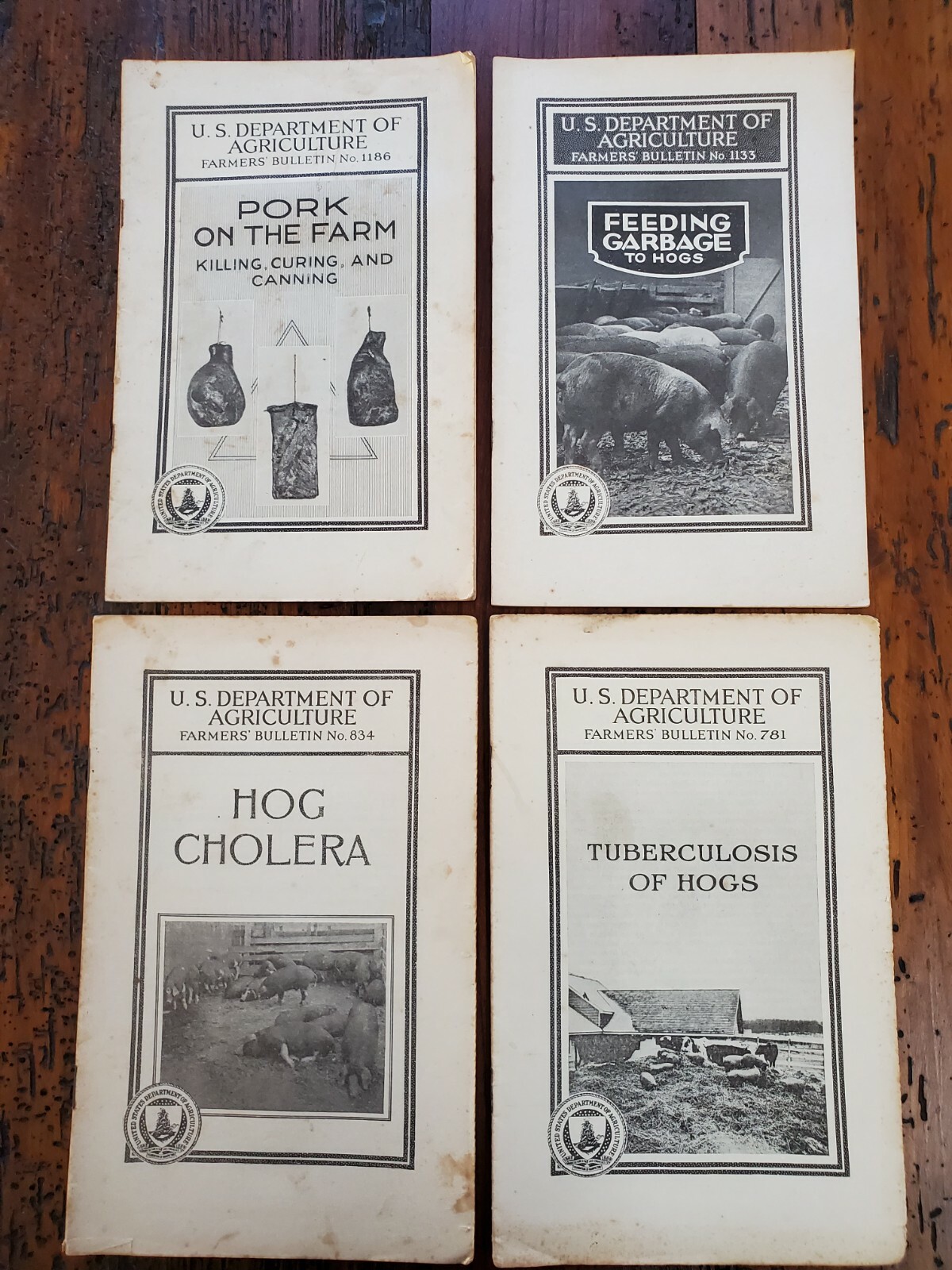 US Vintage Department of Agriculture Farmers Bulletin Lot of 4 Different (DA3)