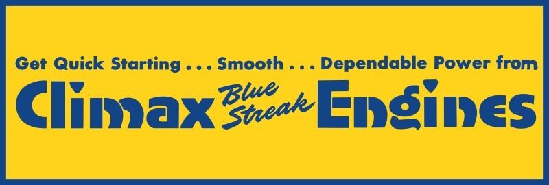 Climax Blue Streak Engines NEW Metal Sign 6&Prime;x18&Prime; Free Shipping