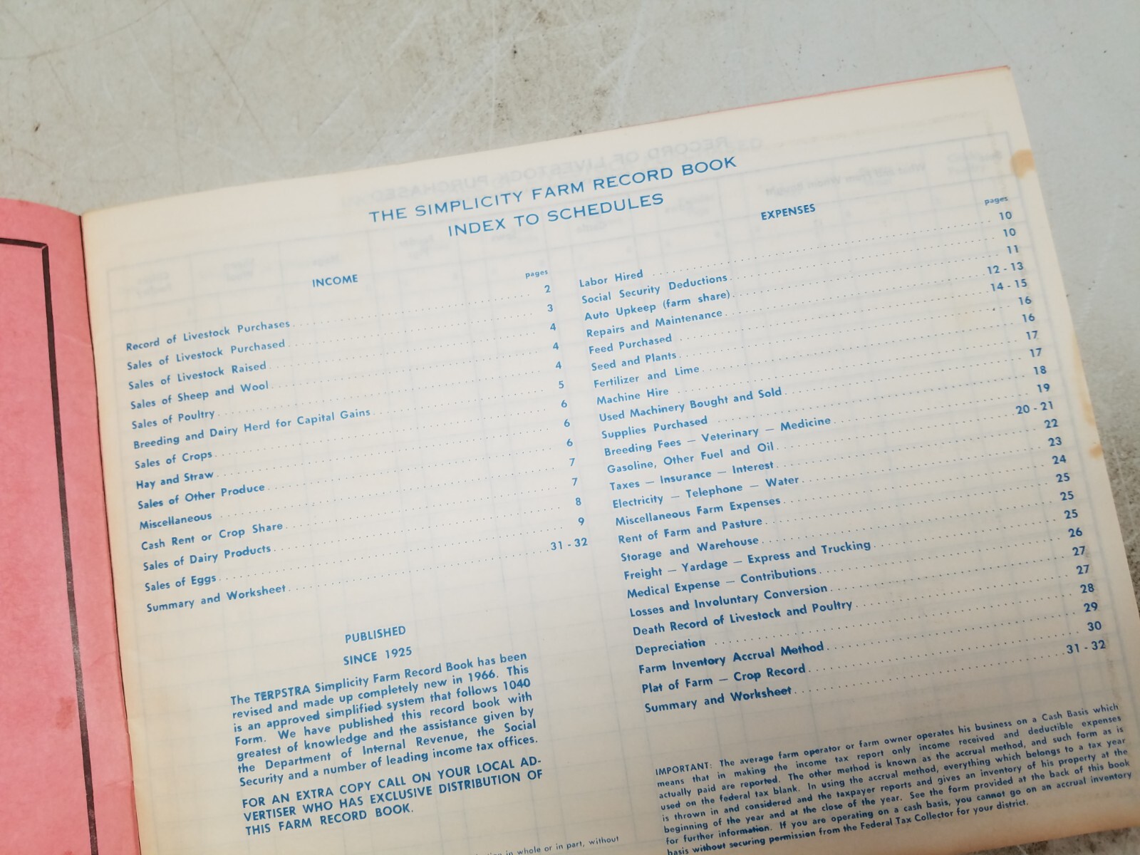 Farmer&rsquo;s Co-Operative Farm Account Book 1966 (V)