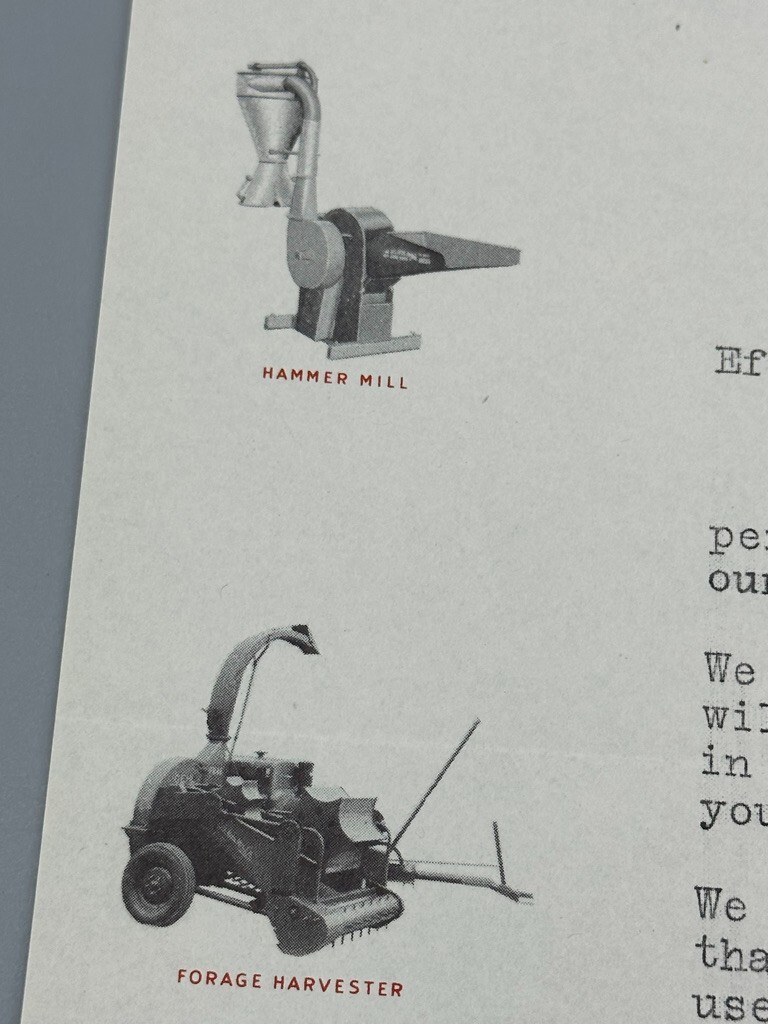 1947 GEHL BROS Farm Machinery WEST BEND WISCONSIN Advertising Vintage Letterhead